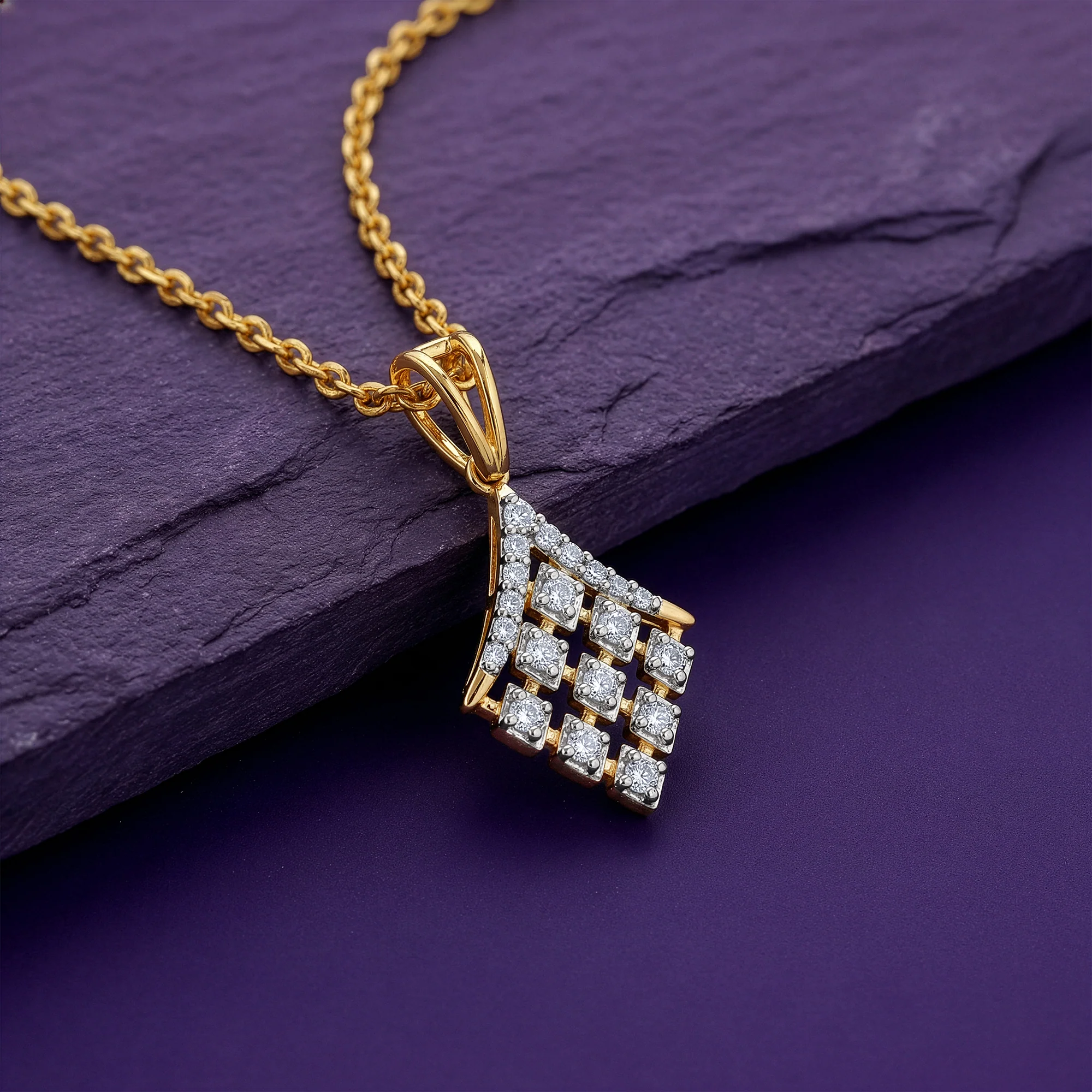 Gold Equinox Lab Grown Diamond Pendant - Image 2