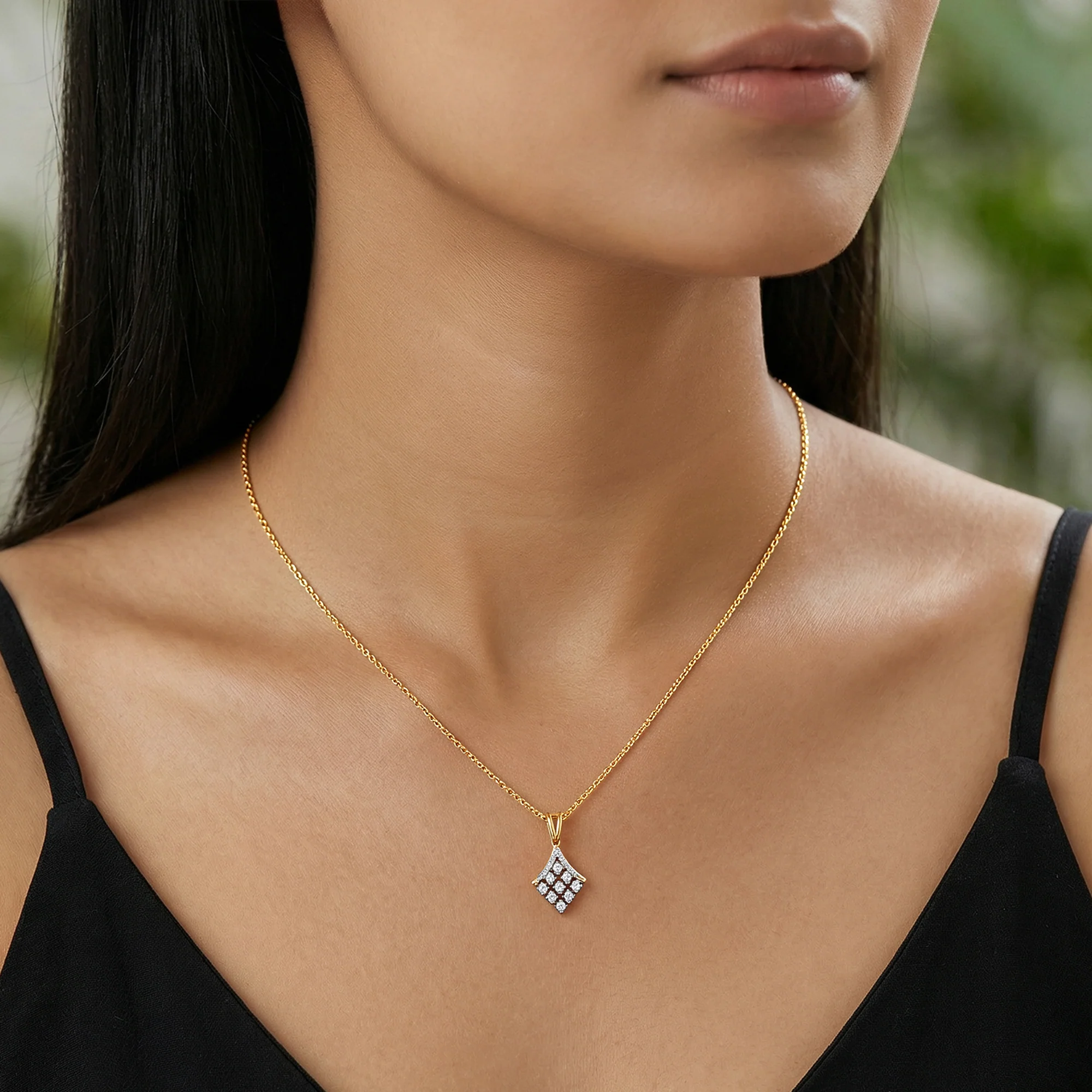 Gold Equinox Lab Grown Diamond Pendant - Image 3