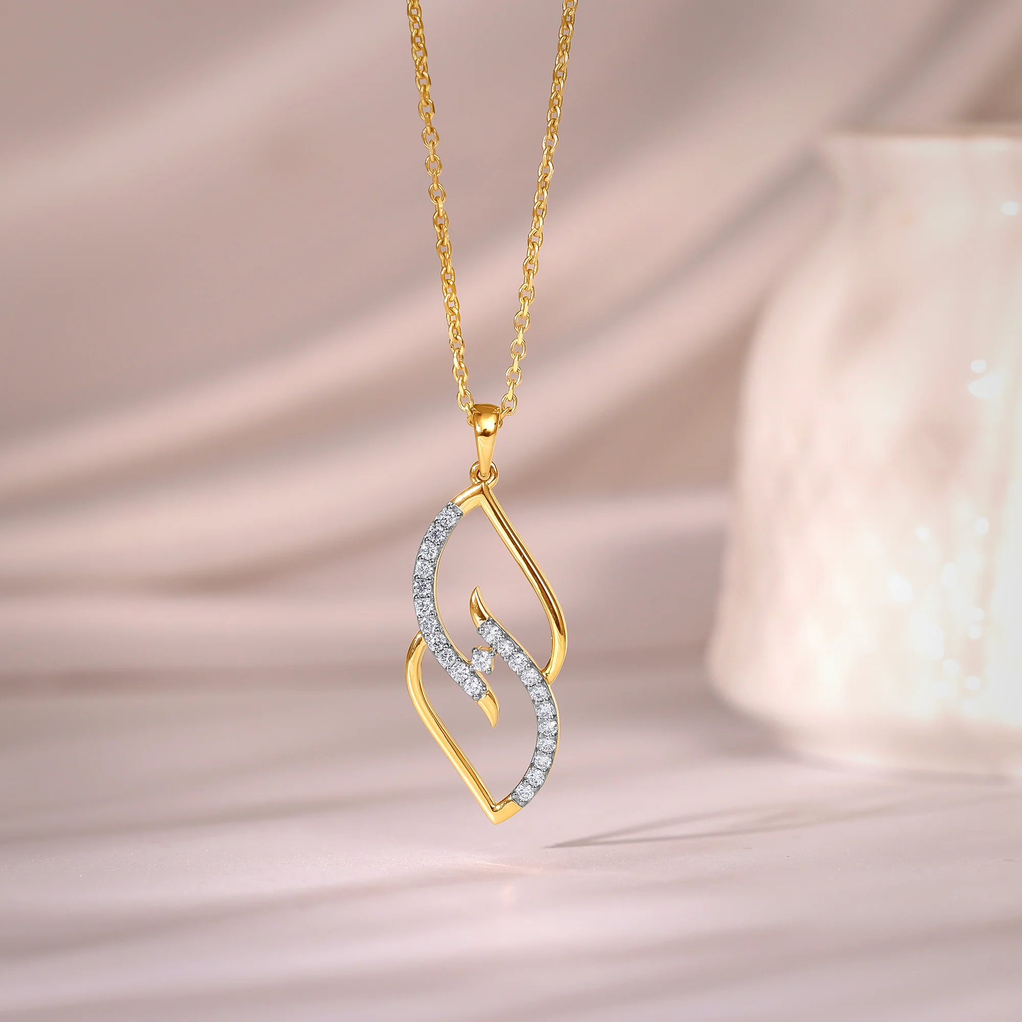 Gold Eternal Spark Diamond Pendant - Image 2