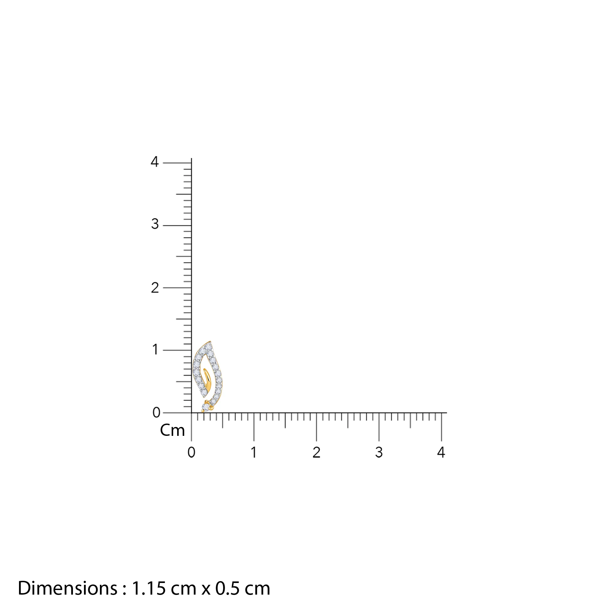 Gold Eternal Wave Lab Grown Diamond Earrings - Image 6