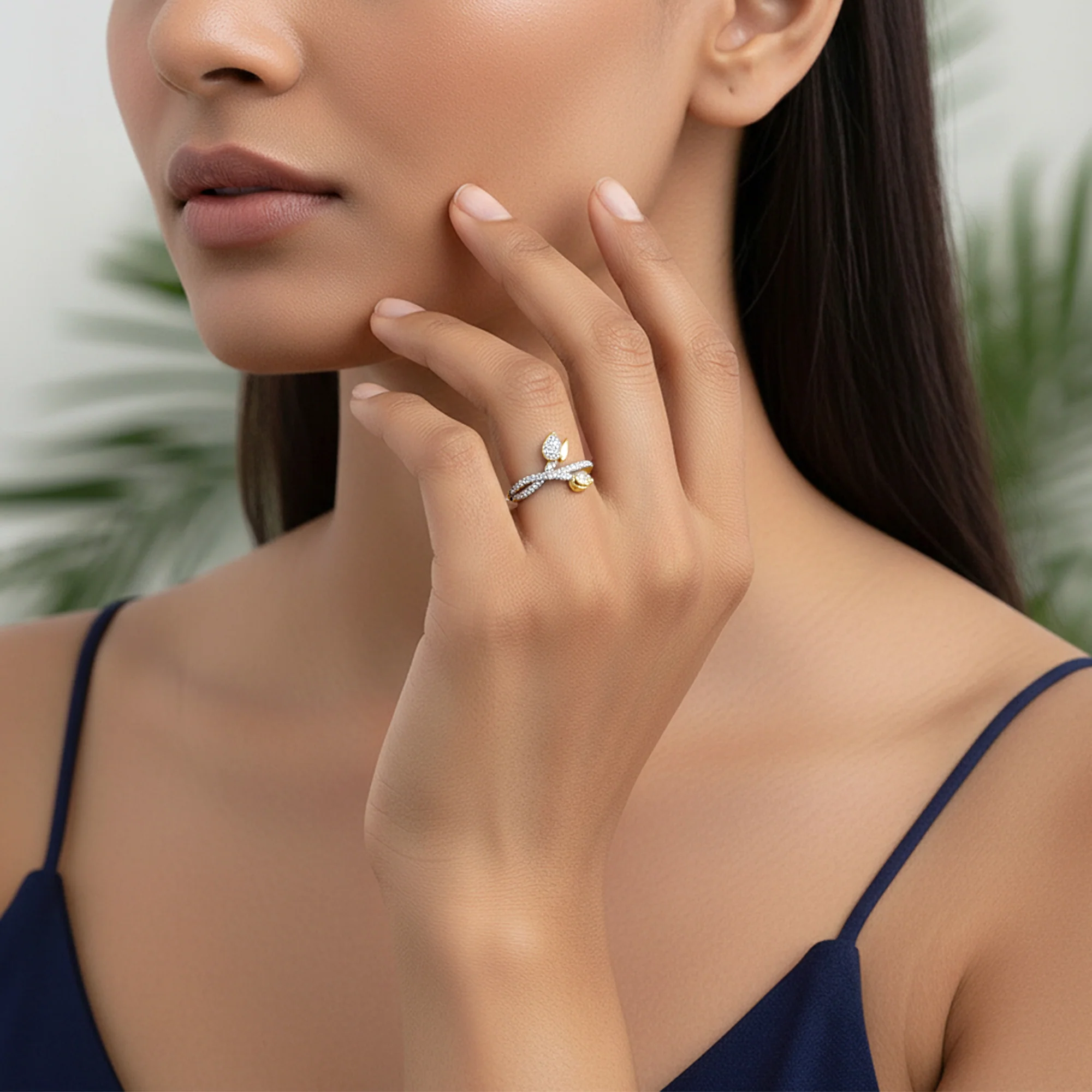 Gold Ever Rose Trail Lab Grown Diamond Ring (Size 12) - Image 3