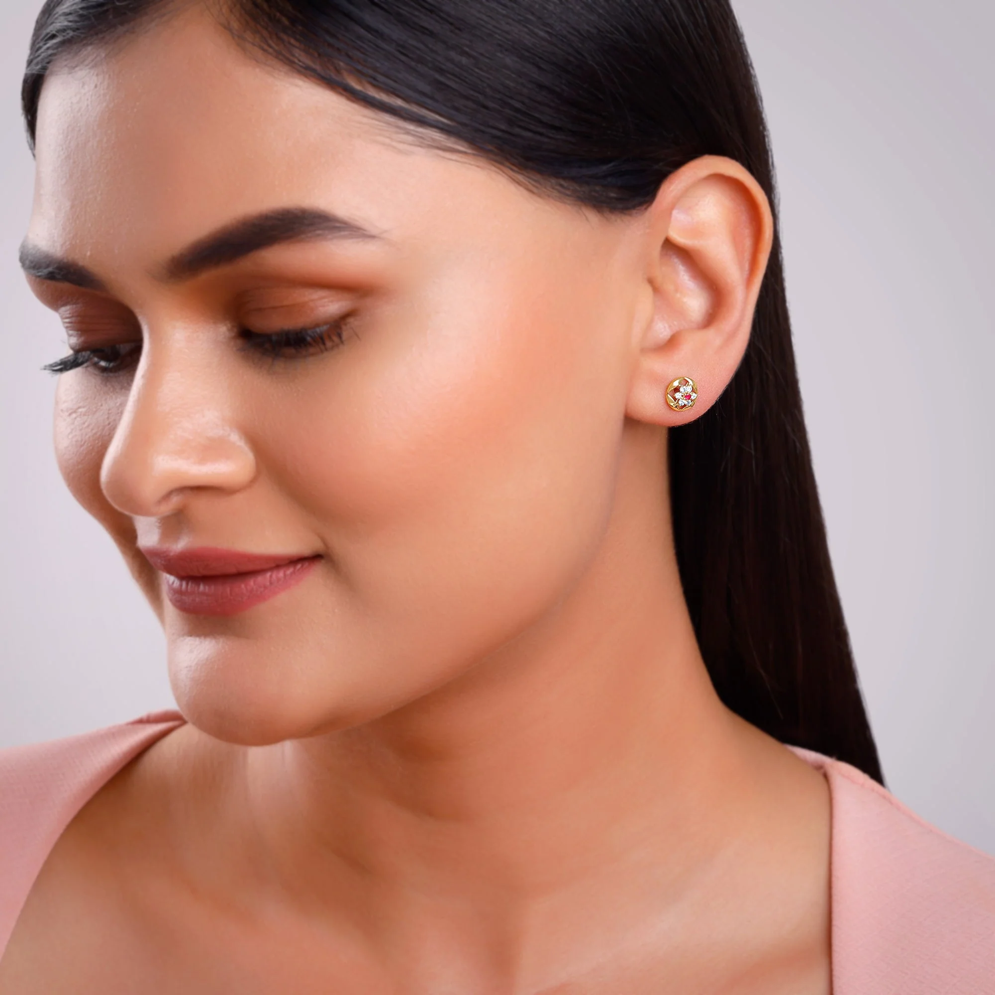 Gold Everbloom Lab Grown Diamond Studs - Image 3