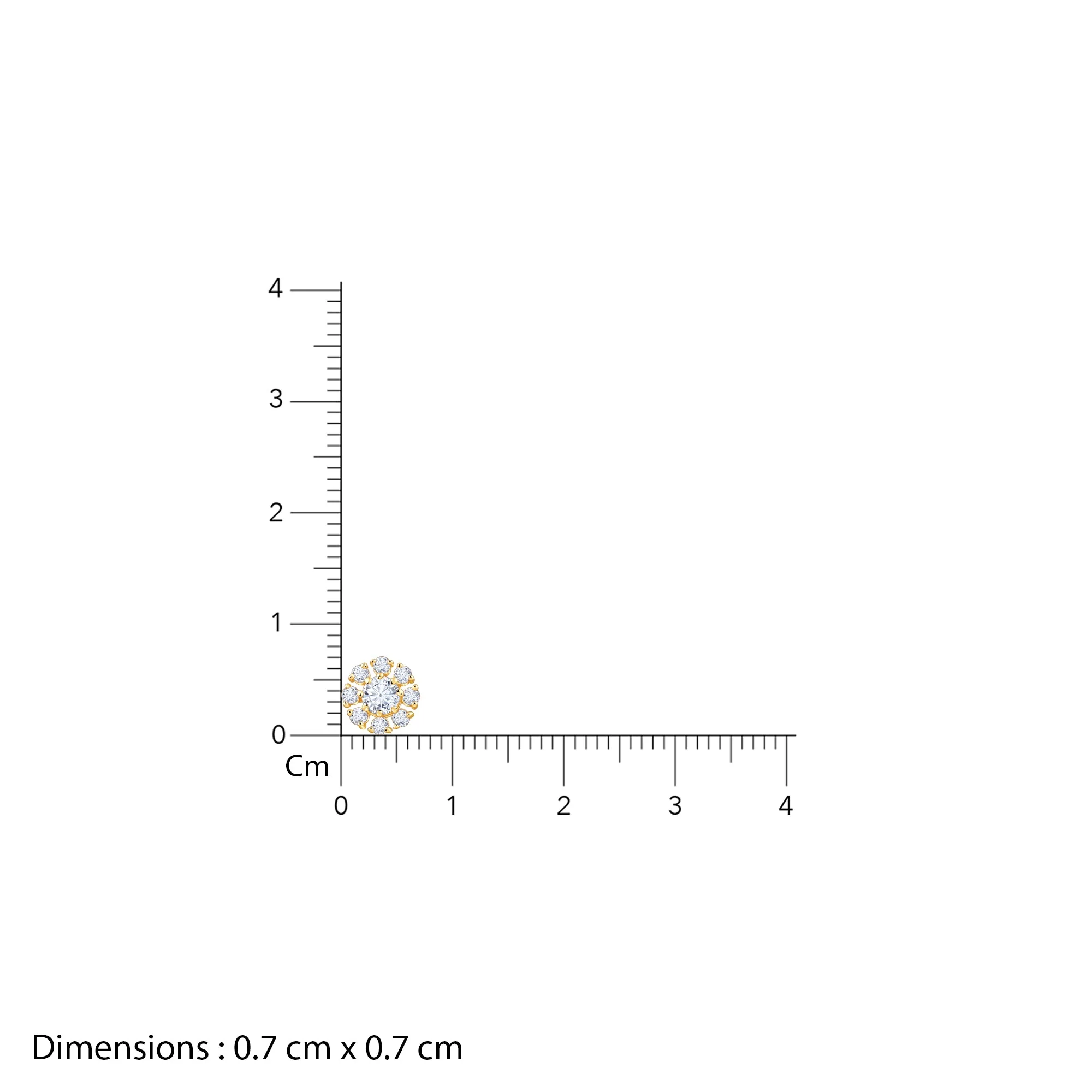 Gold Favourite Bloom Lab Grown Diamond Studs - Image 6