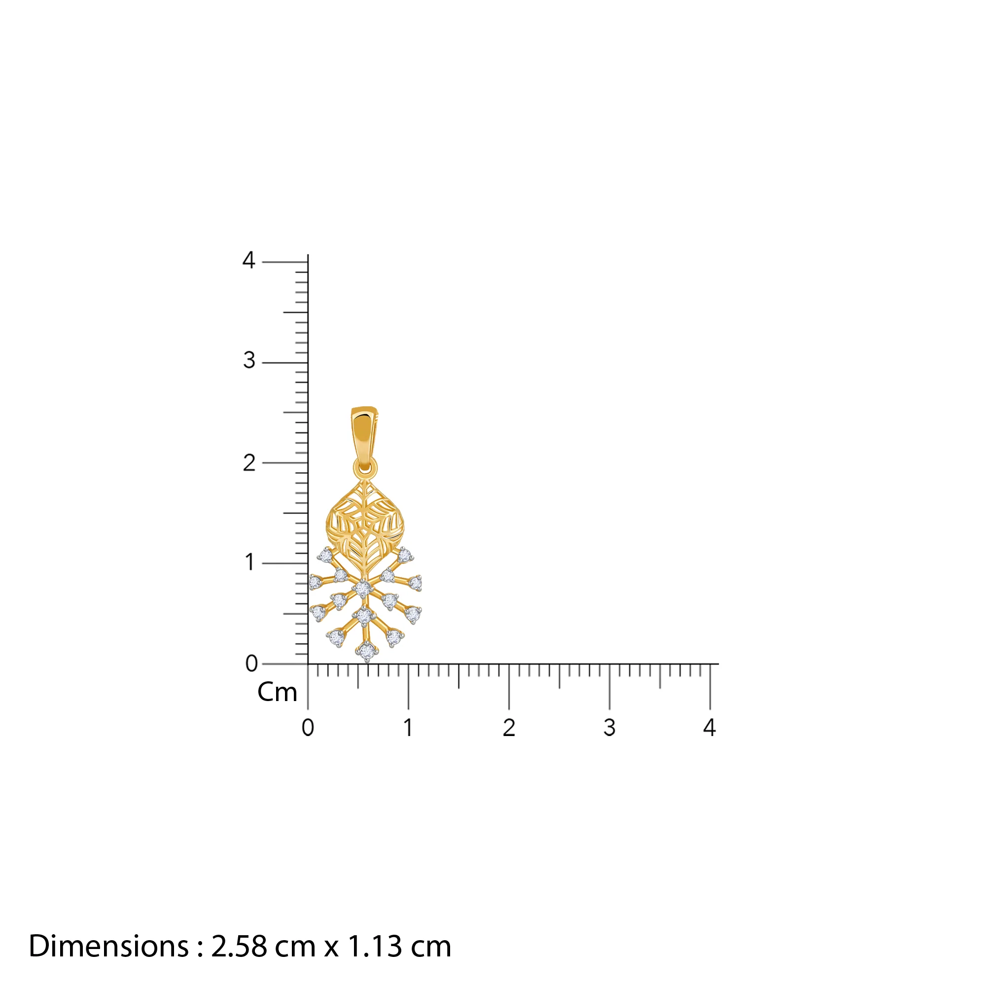 Gold Fireworks Lab Grown Diamond Pendant - Image 6
