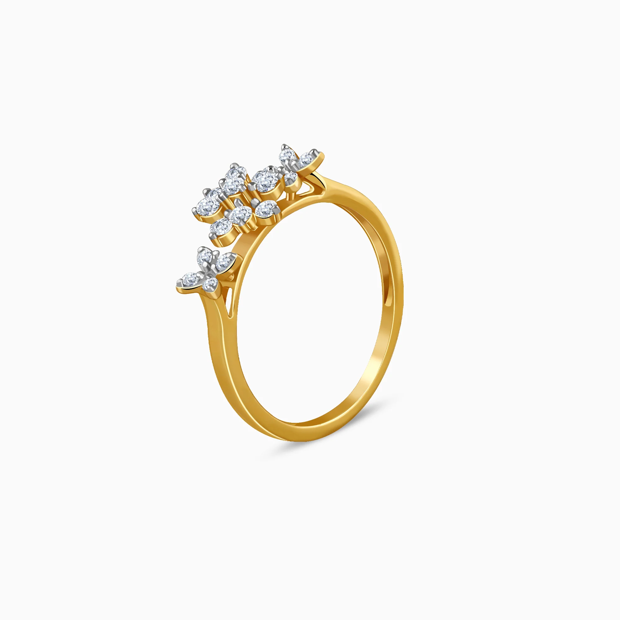 Gold Flora Radiance Lab Grown Diamond Ring (Size 12) - Image 4