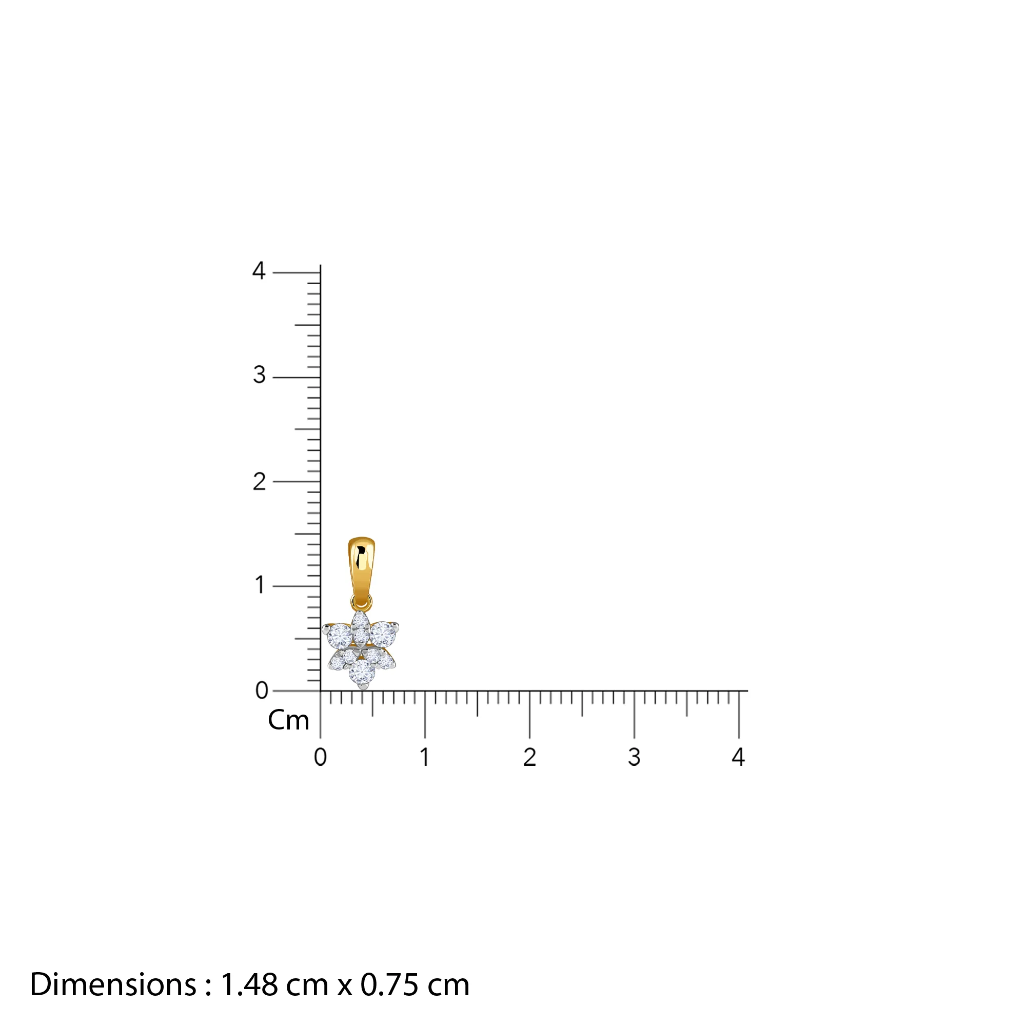 Gold Floretta Lab Grown Diamond Pendant - Image 6