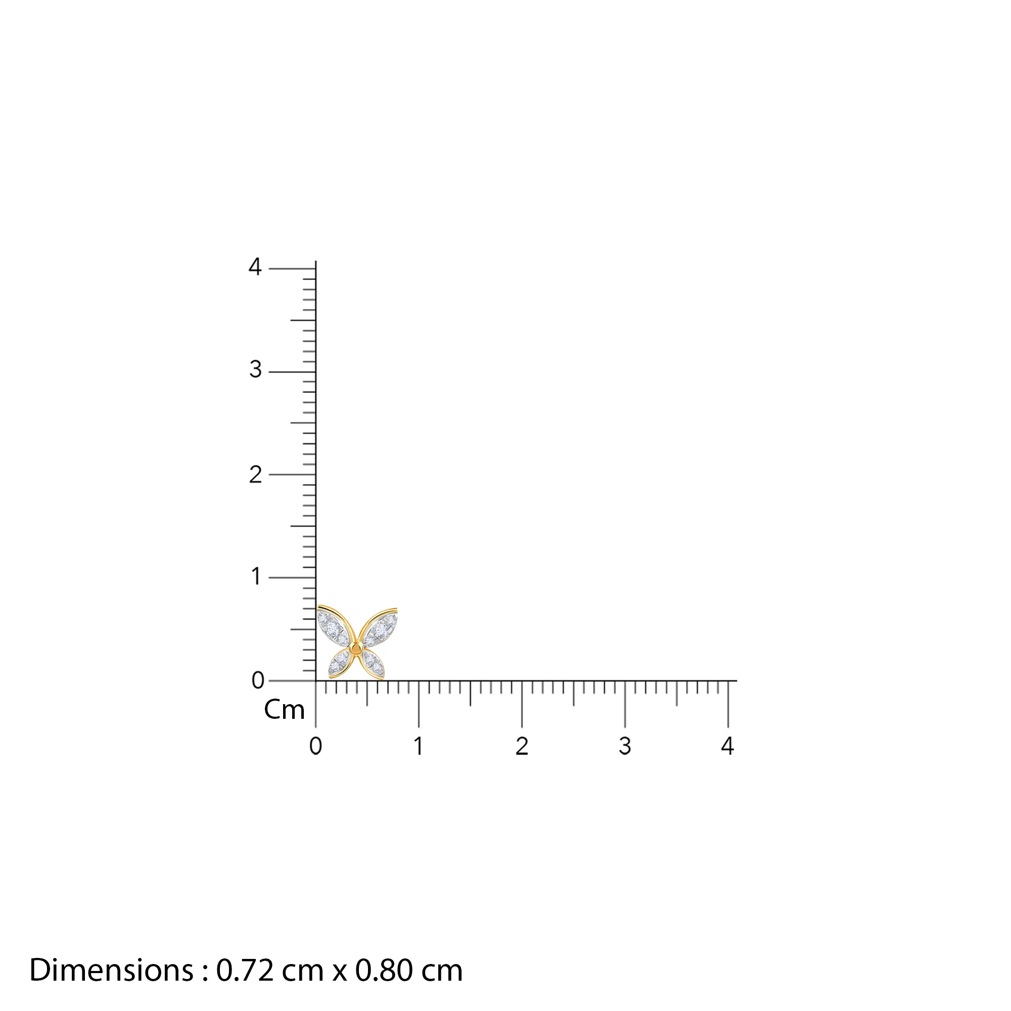 Gold Flutter Lab Grown Diamond Earrings - Image 6