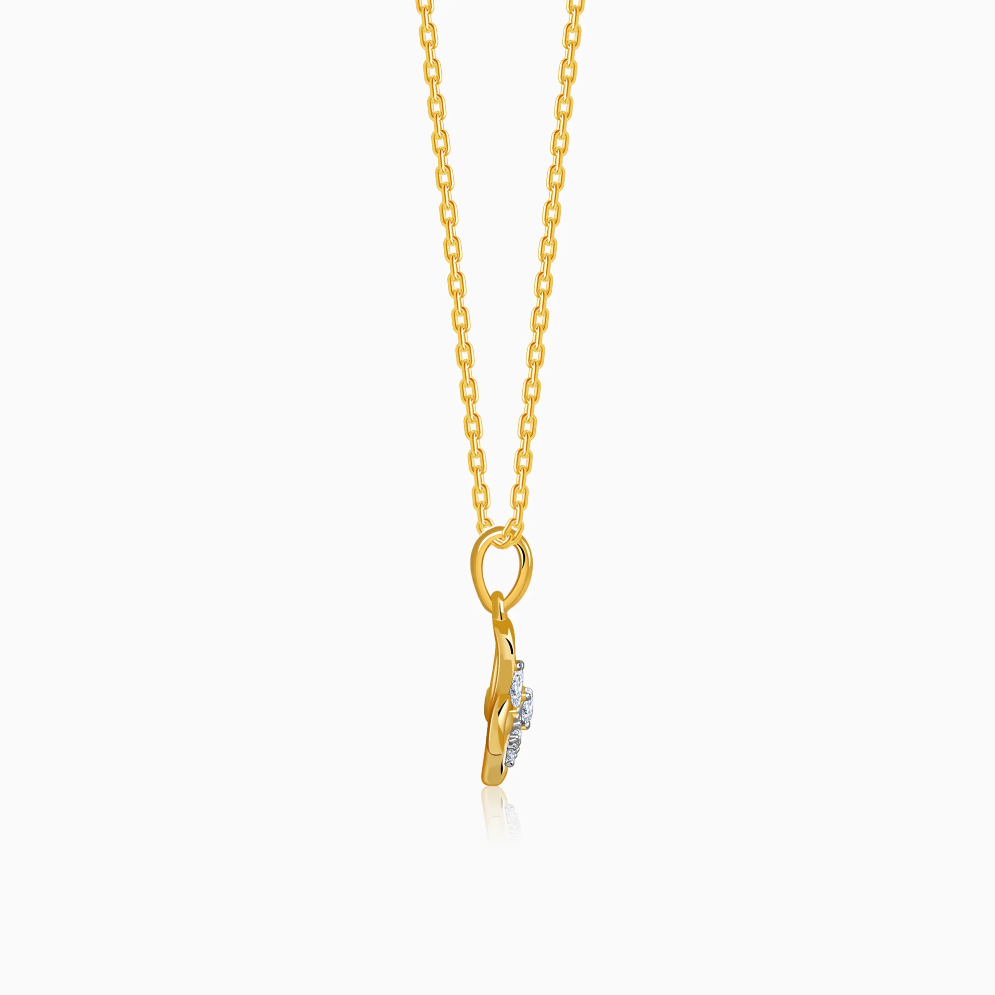 Gold Freeflight Lab Grown Diamond Pendant - Image 5
