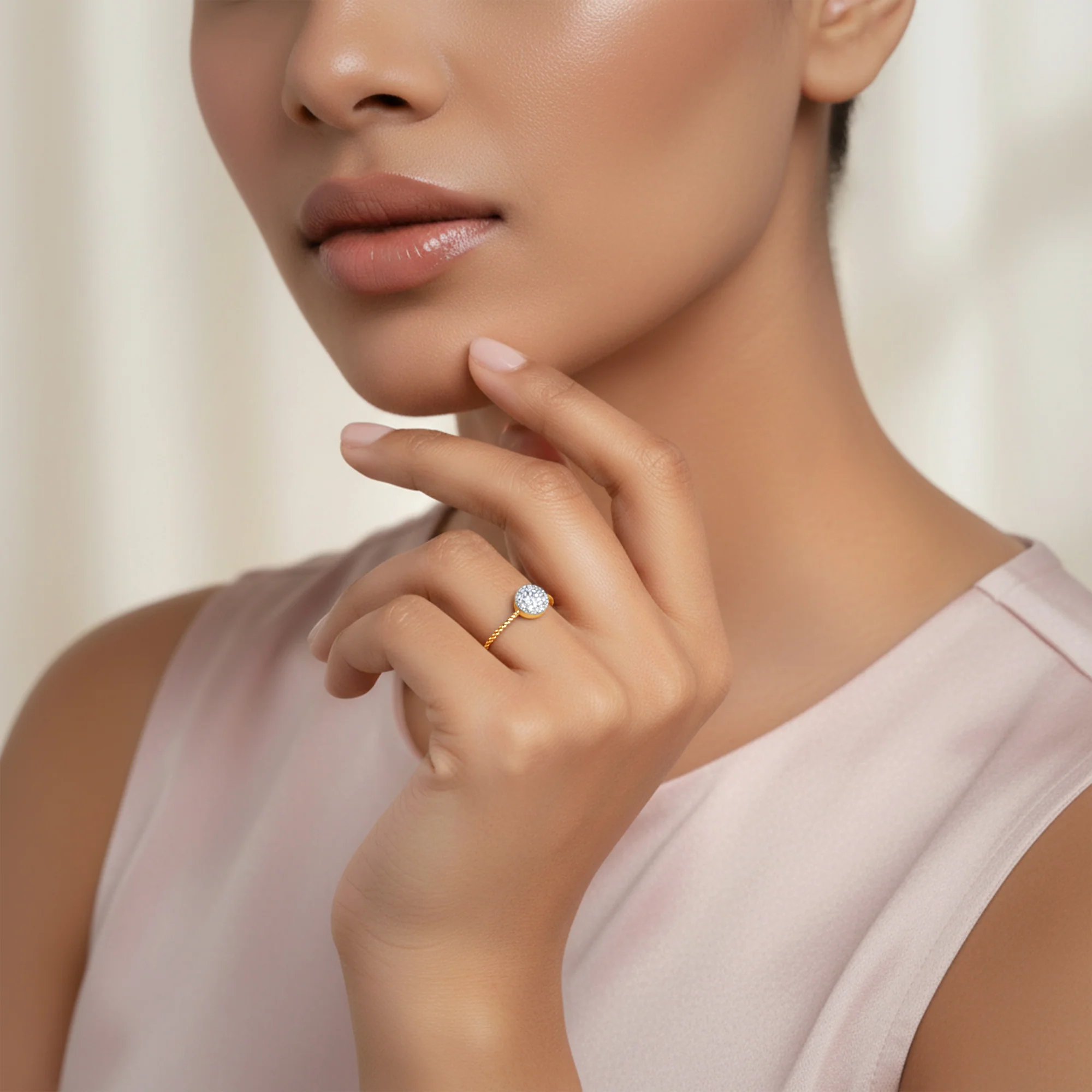 Gold Fresh Flora Lab Grown Diamond ring - Image 3