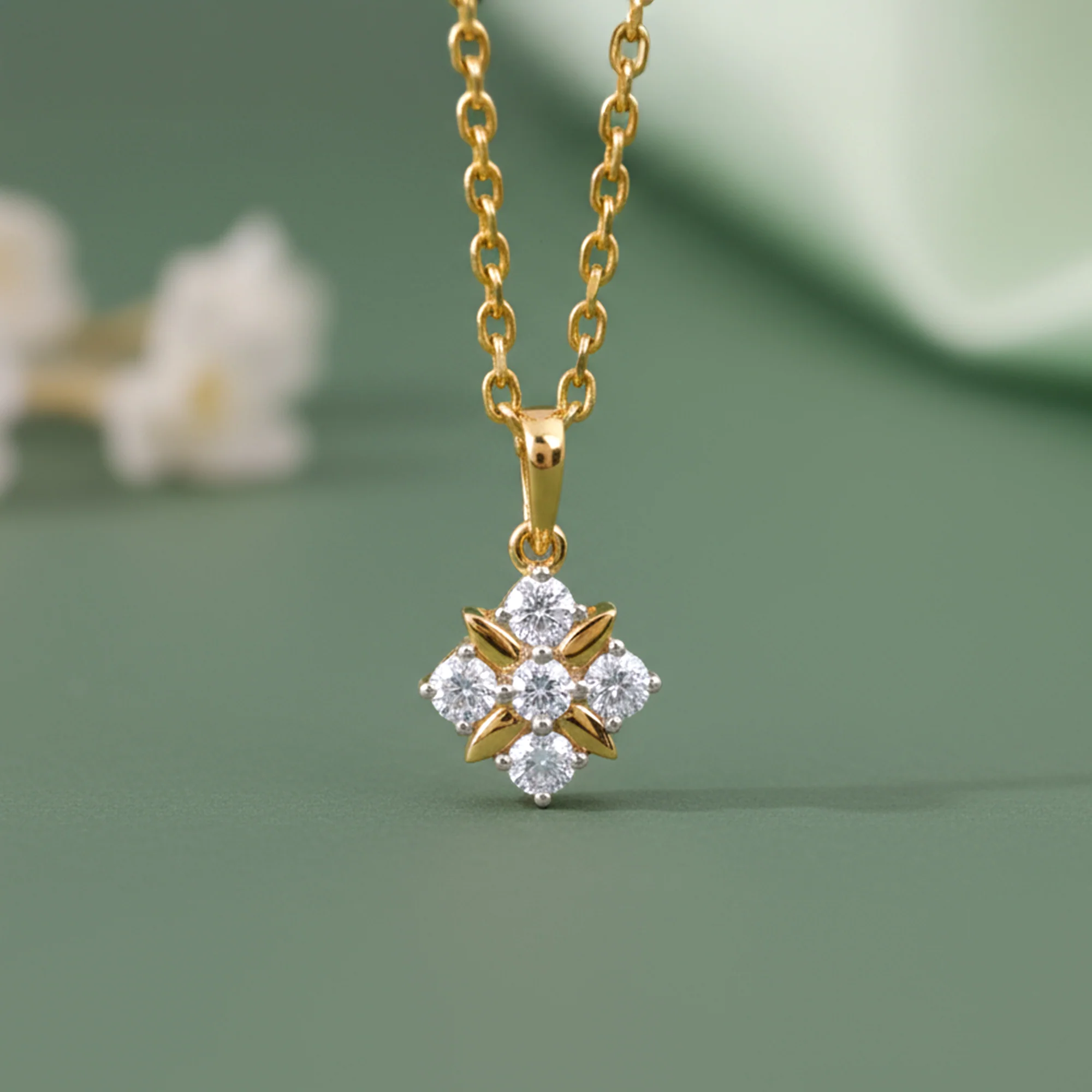 Gold Glint Lab Grown Diamond Pendant - Image 2