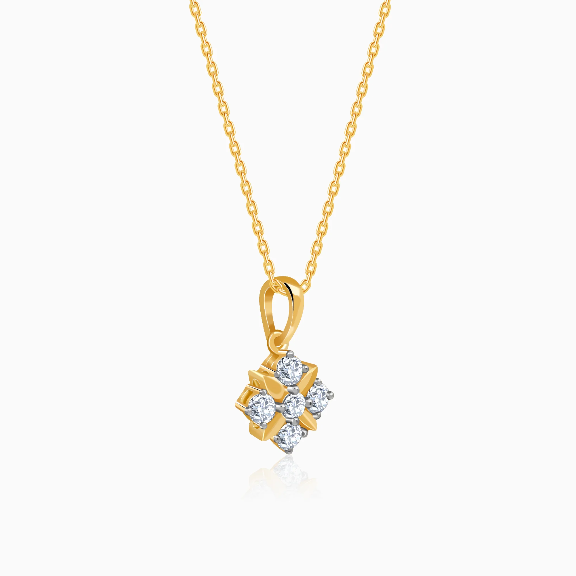 Gold Glint Lab Grown Diamond Pendant - Image 4