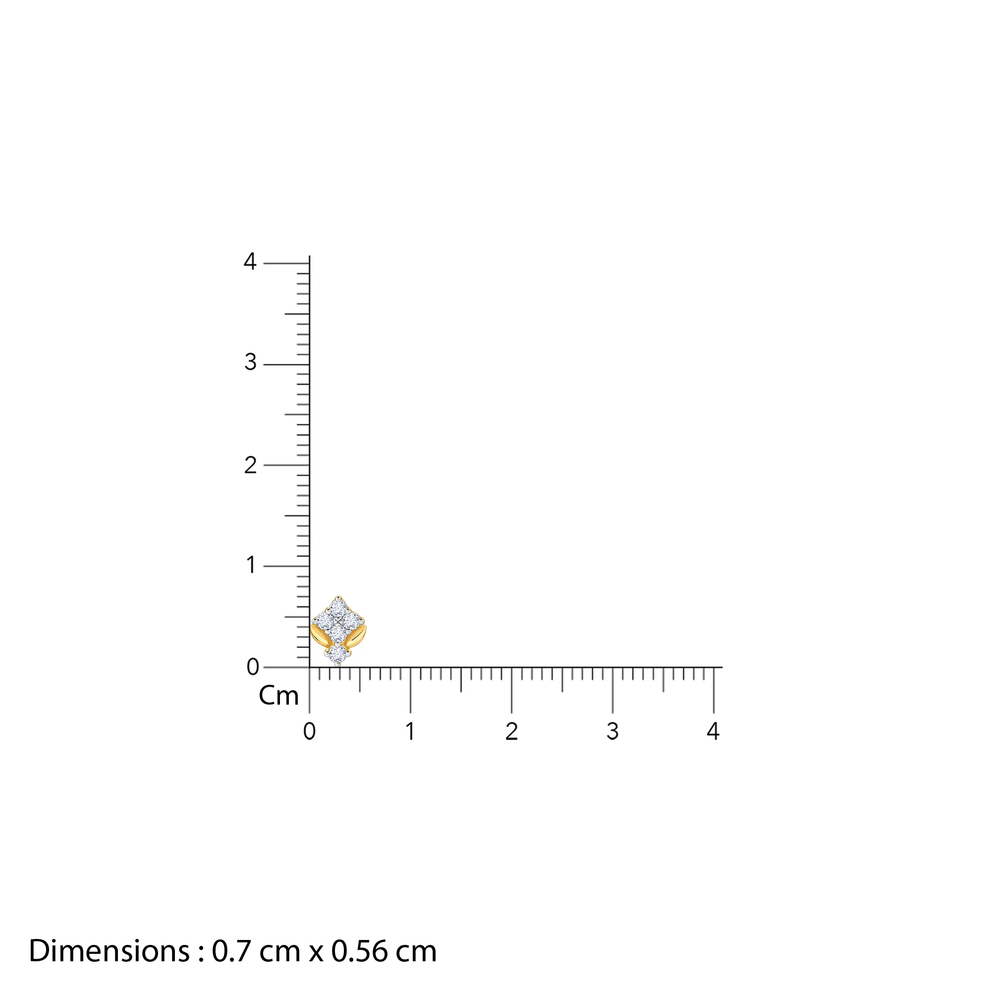 Gold Glow Vine Lab Grown Diamond Nosepin - Image 6