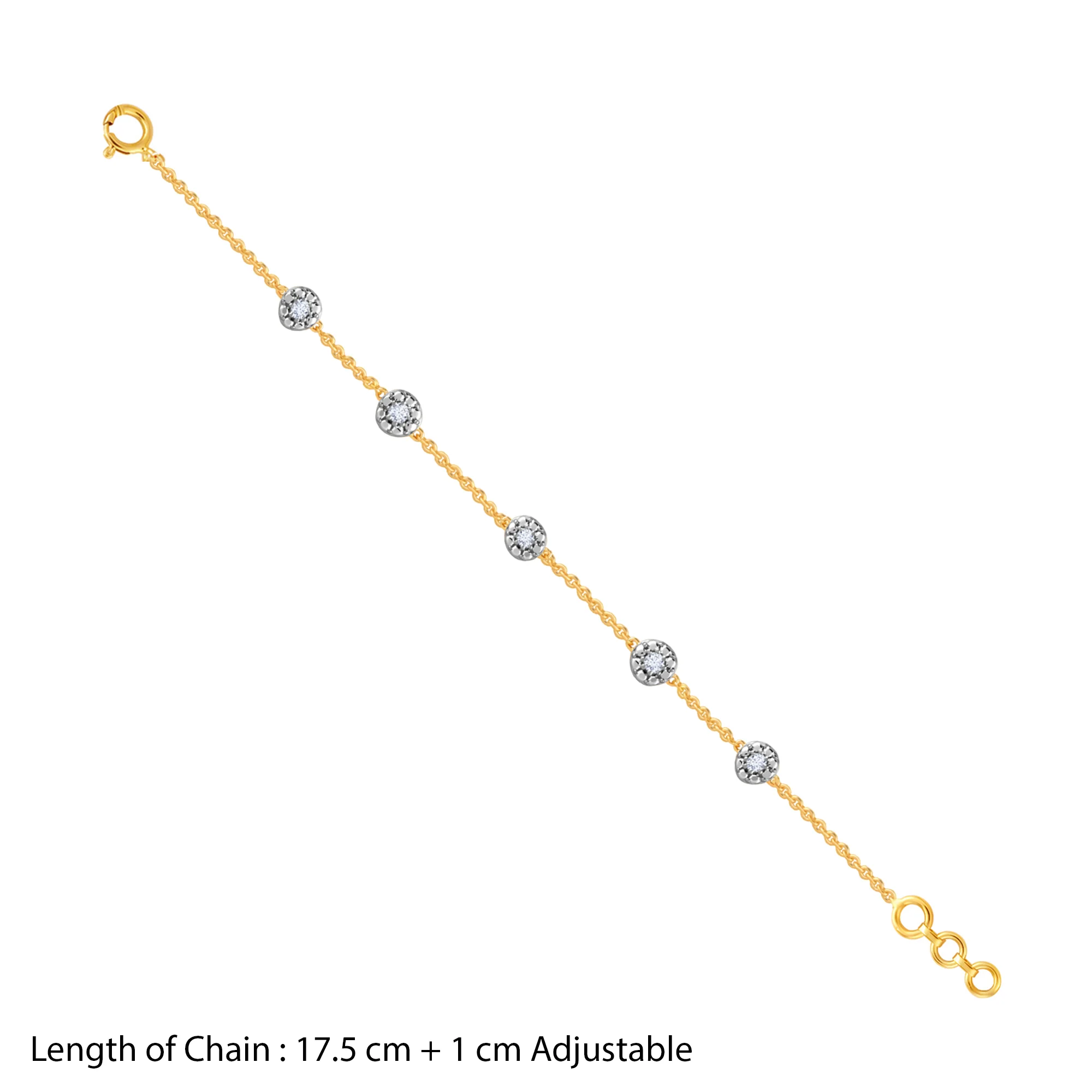 Gold Gorgeous Cluster Diamond Bracelet - Image 4
