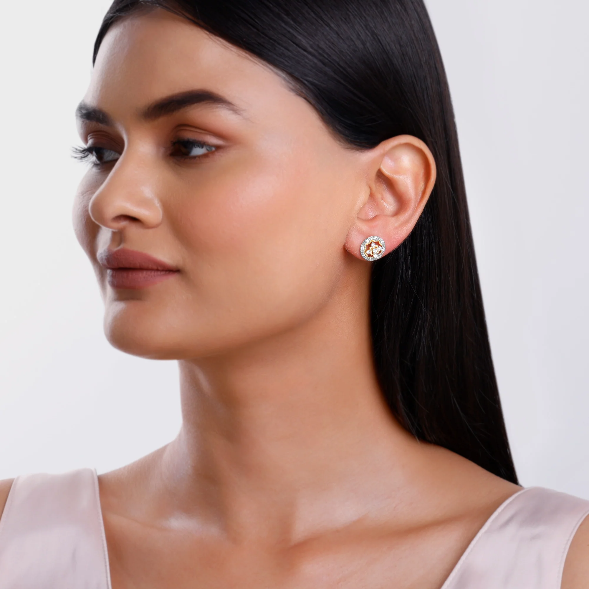 Gold Graceful Wheel Lab Grown Diamond Studs - Image 3