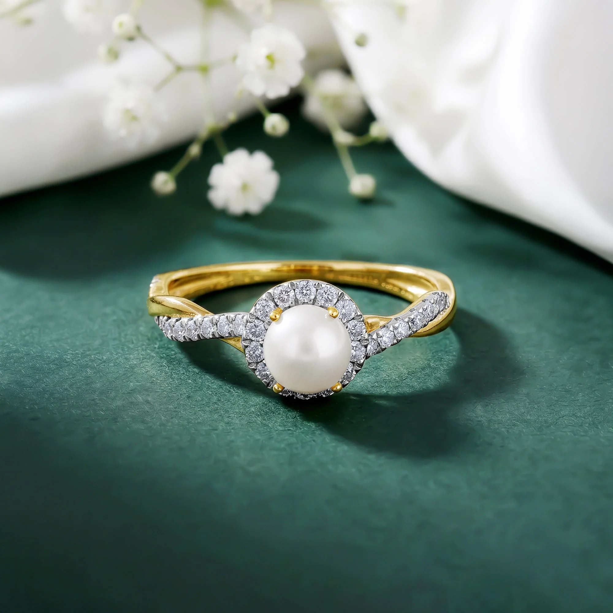 Gold Hermosa Lab Grown Diamond Ring (Size 12) - Image 2