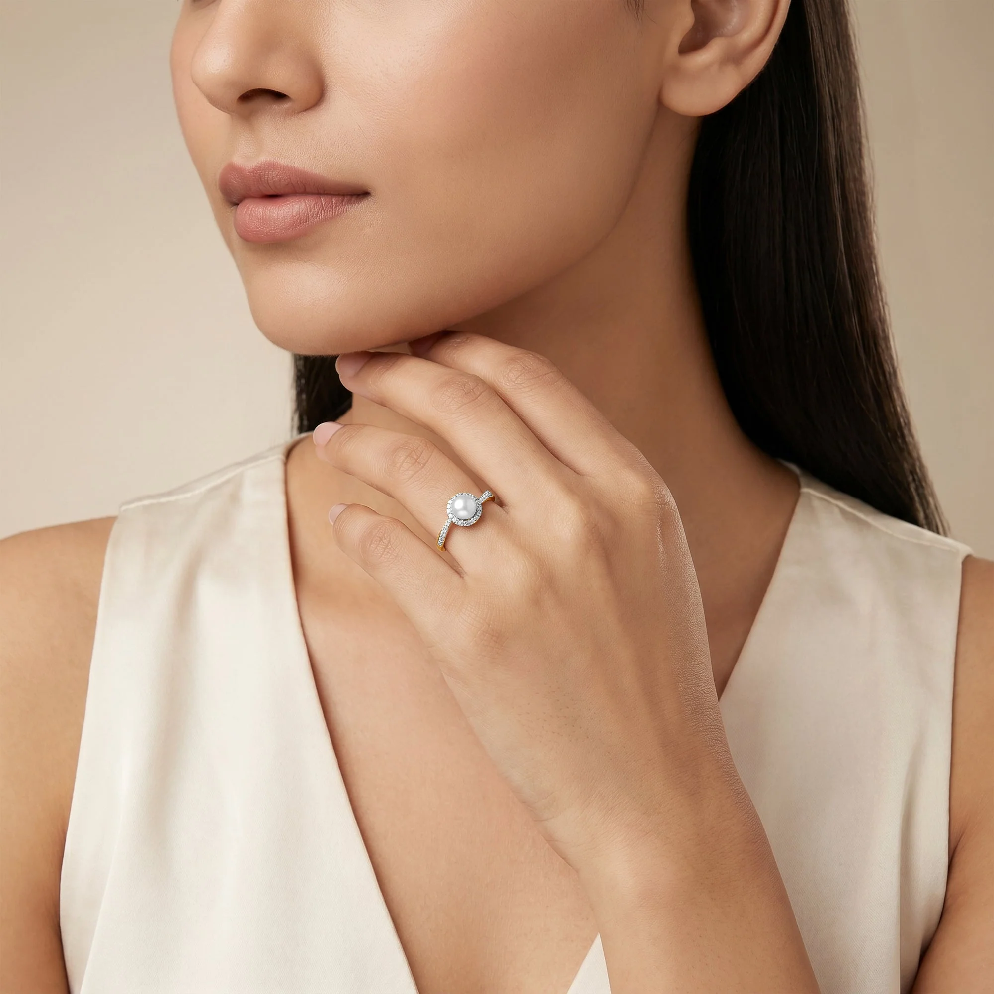 Gold Hermosa Lab Grown Diamond Ring (Size 12) - Image 3
