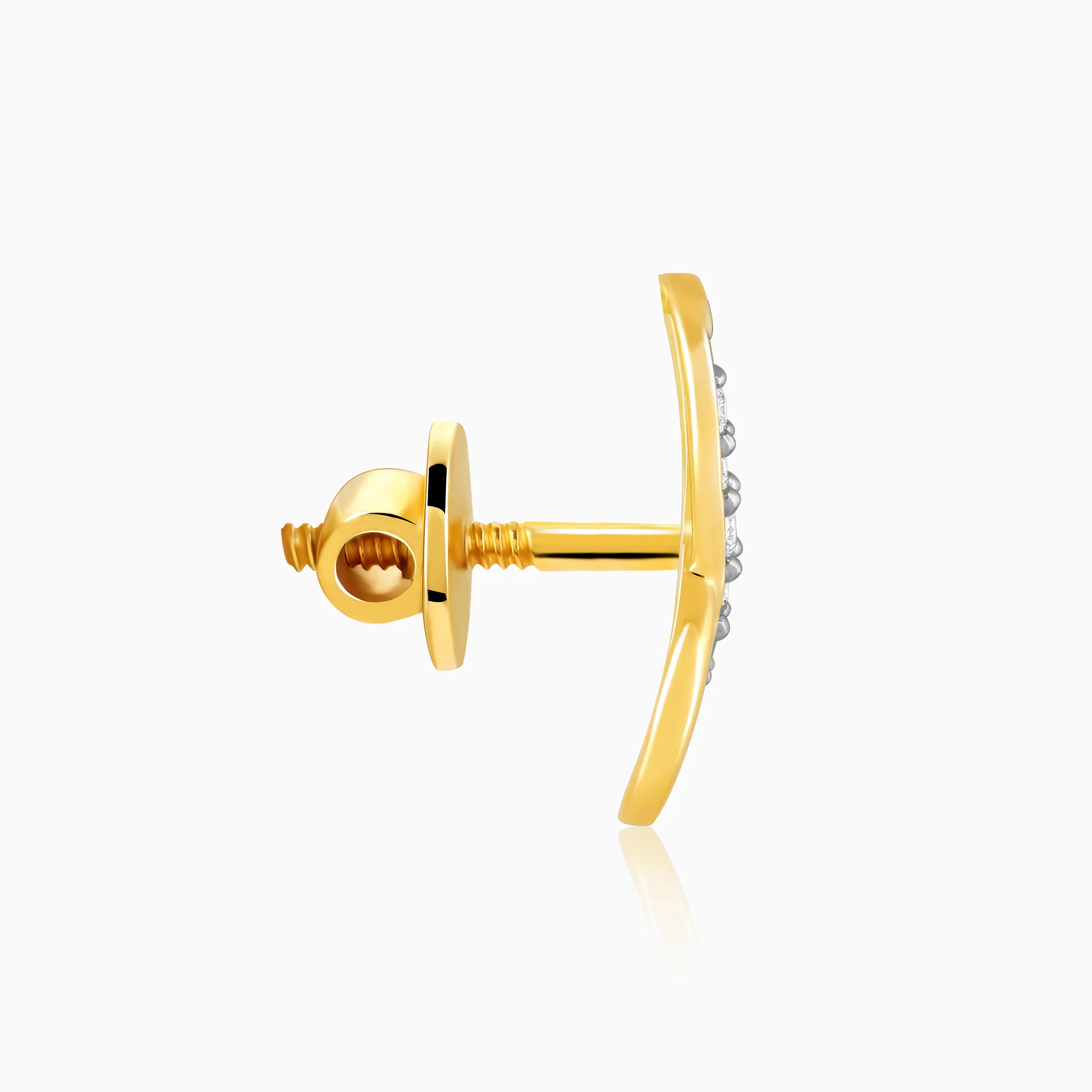 Gold Infinity Grace Lab Grown Diamond Stud Earrings - Image 5
