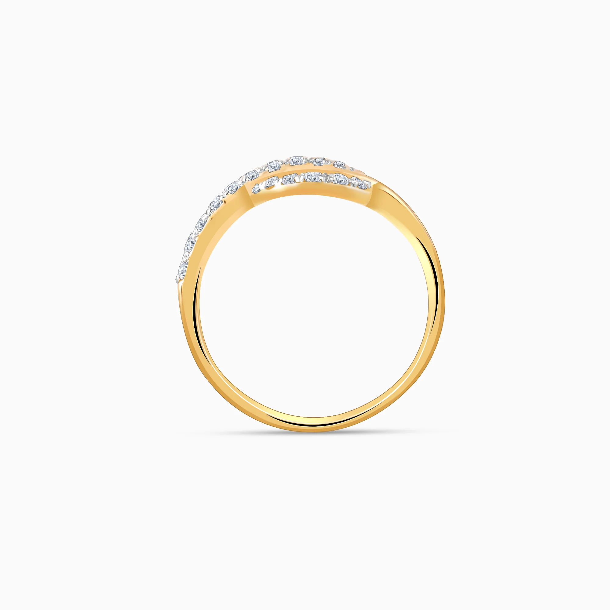 Gold Interlocking Lab Grown Diamond Ring - Image 5