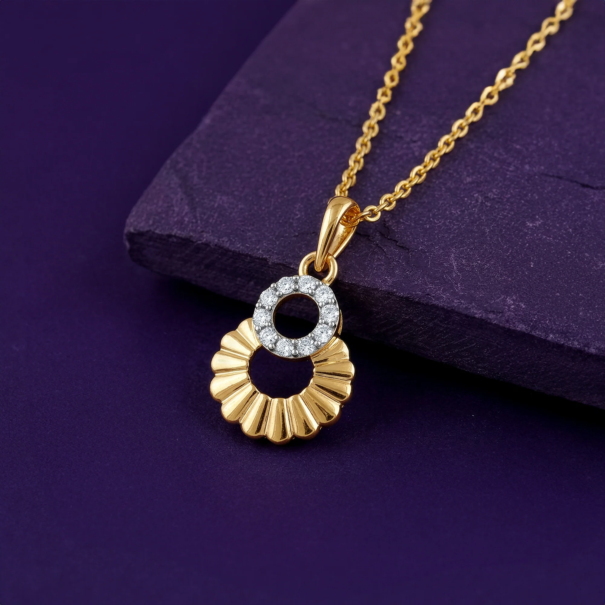 Gold Interstellar Lab Grown Diamond Pendant - Image 2