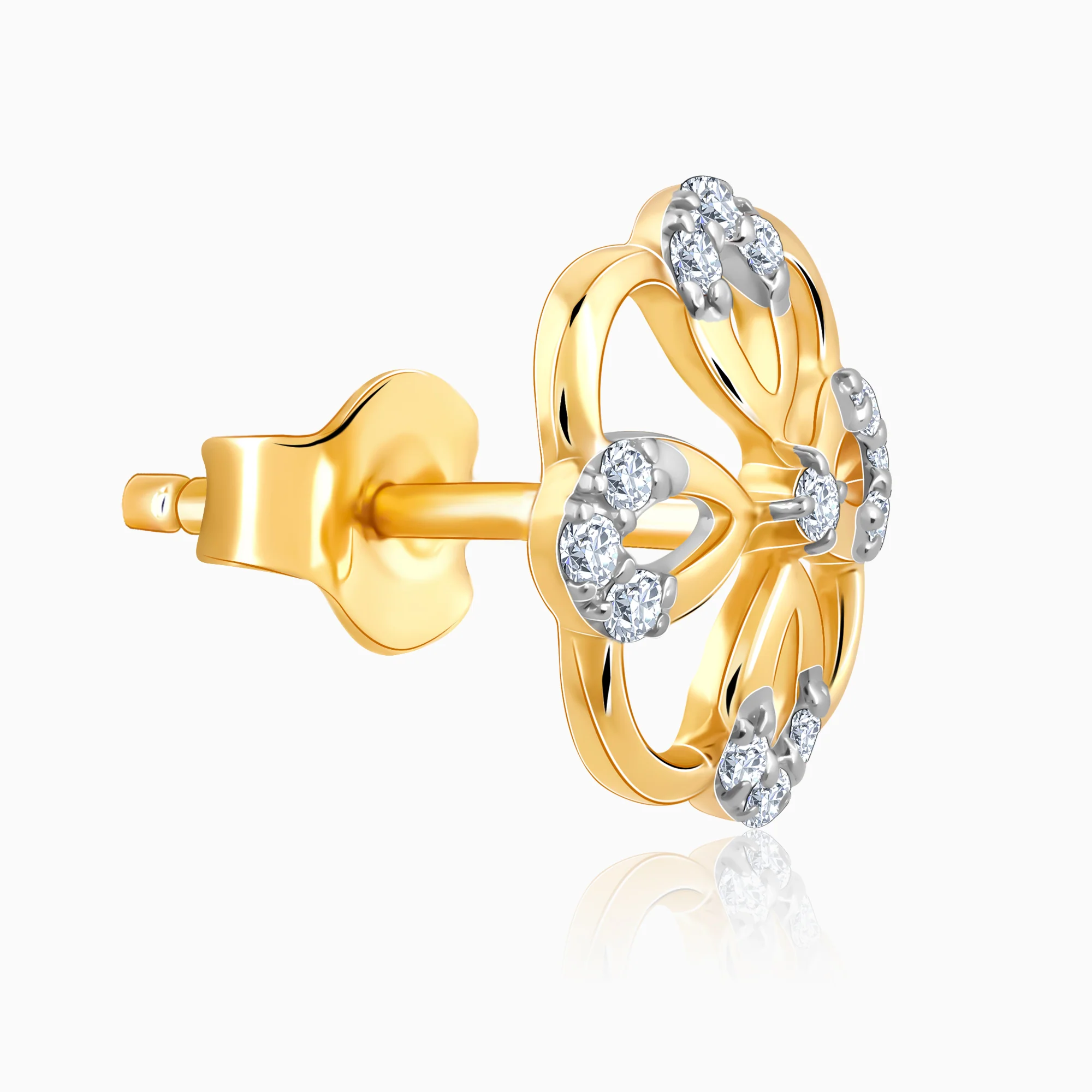 Gold Jivy Lab Grown Diamond Earrings - Image 4