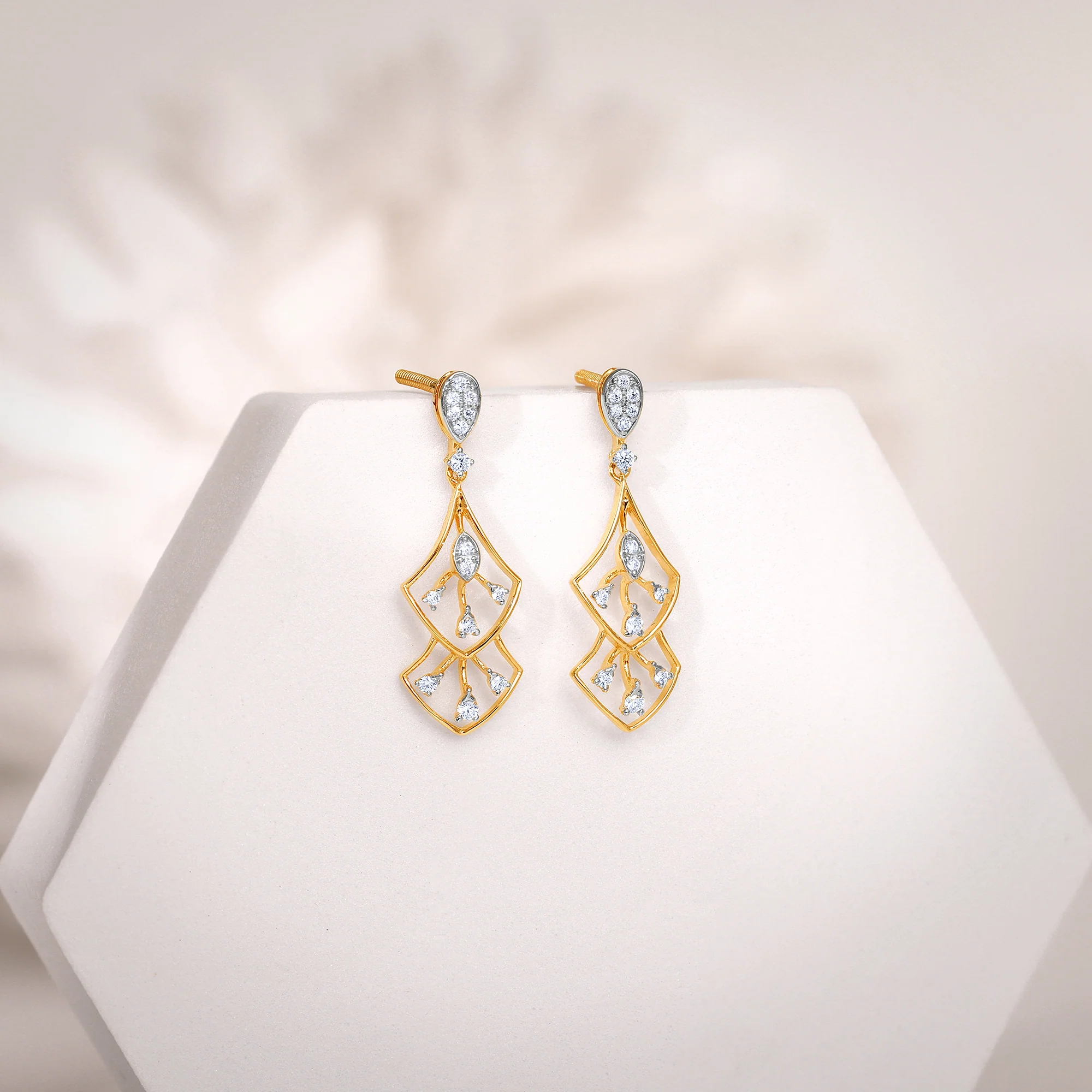Gold Layered Luxe Lab Grown Diamond Earrings - Image 2