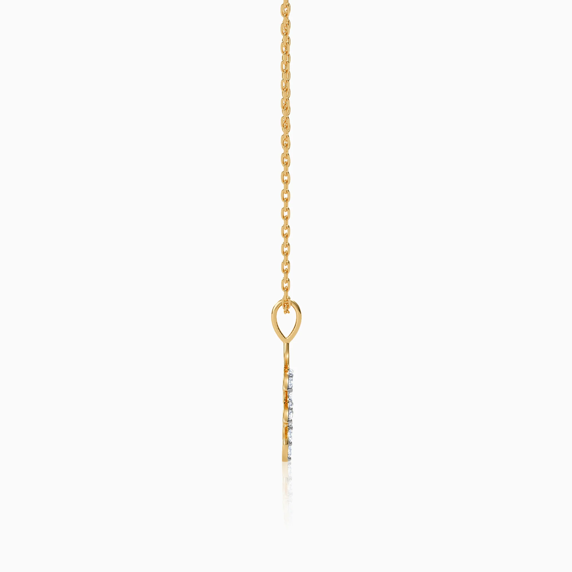 Gold Leaf Bliss Lab Grown Diamond Pendant - Image 5