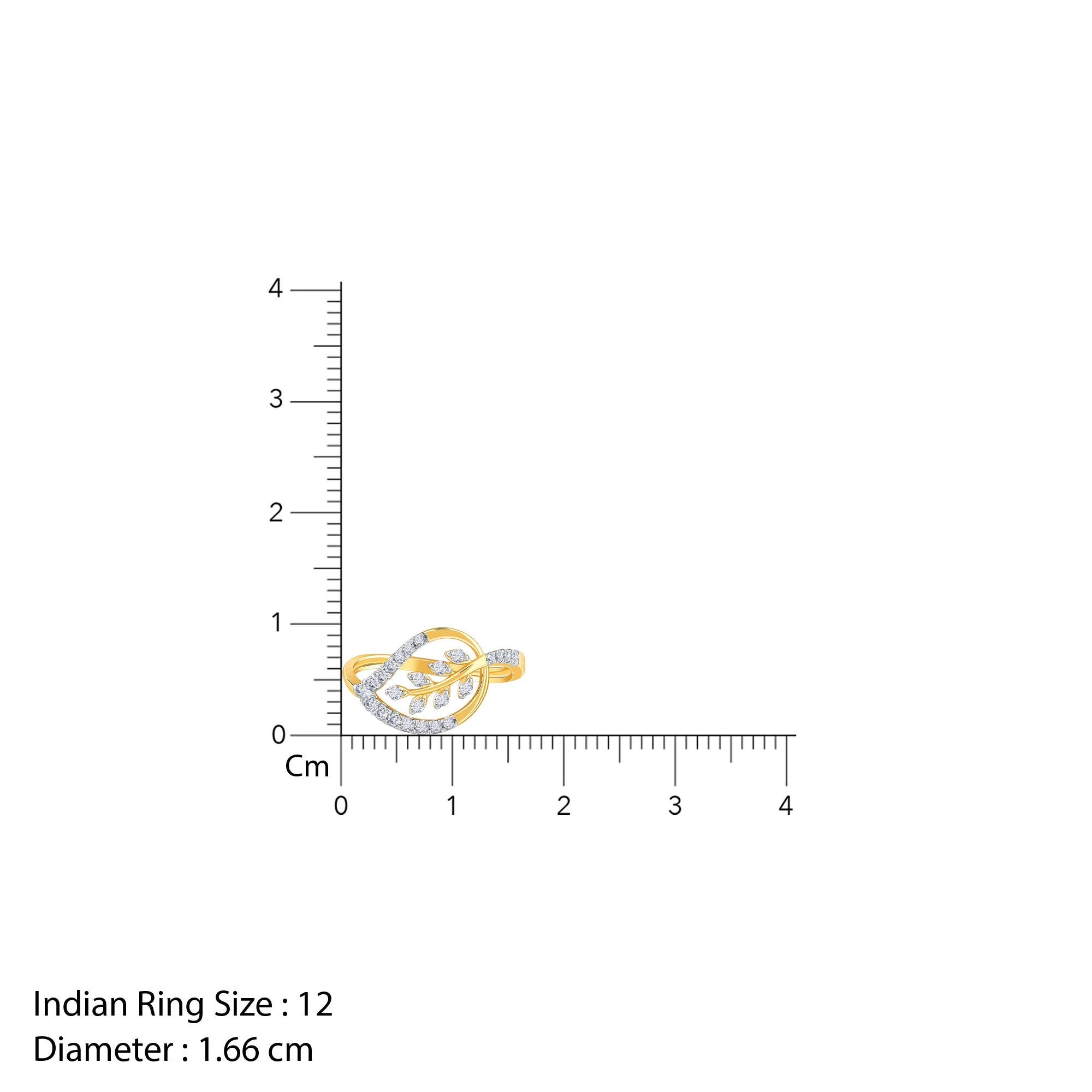 Gold Leaf in Luxury Lab Grown Diamond Ring - Image 6