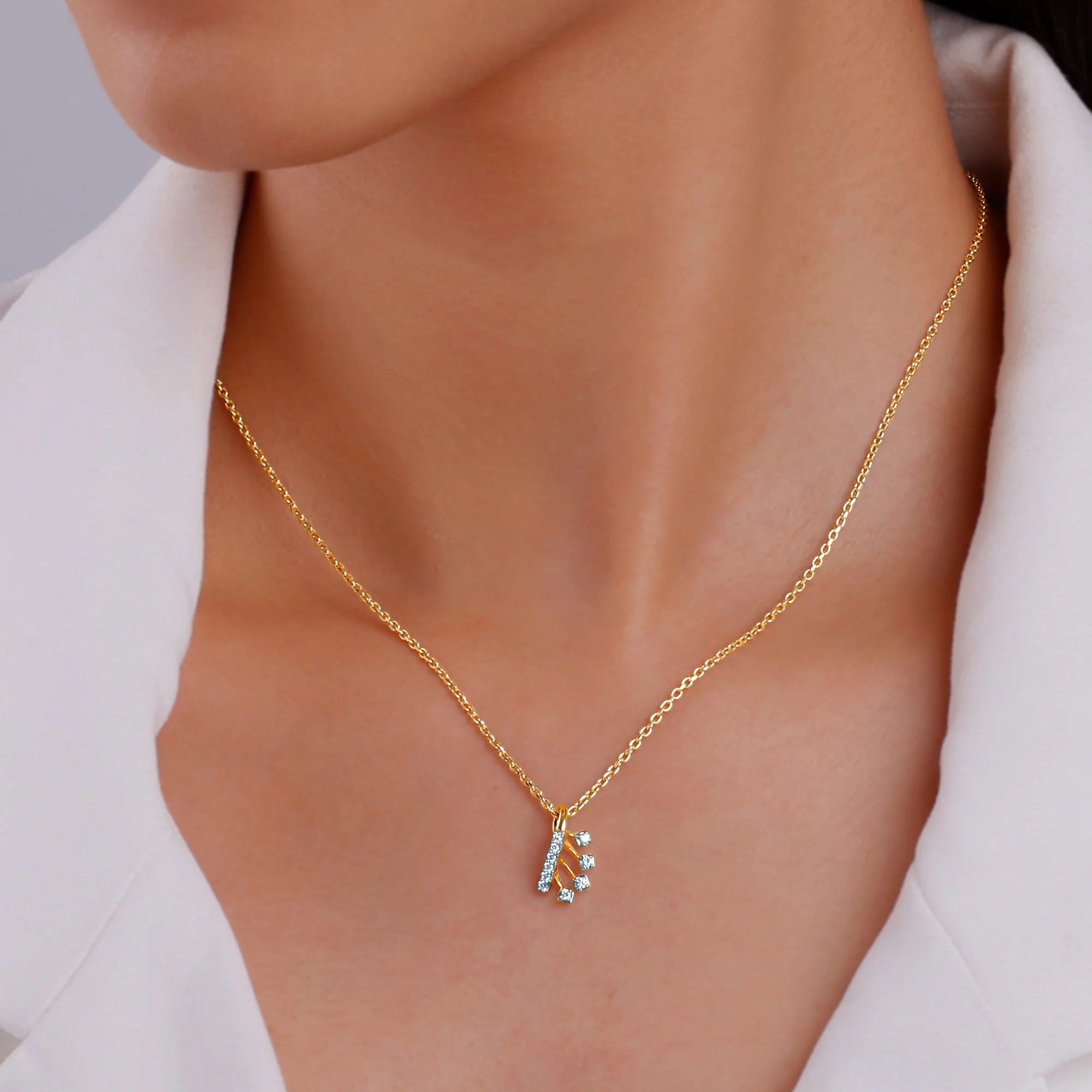 Gold Loop Diamond Pendant - Image 3