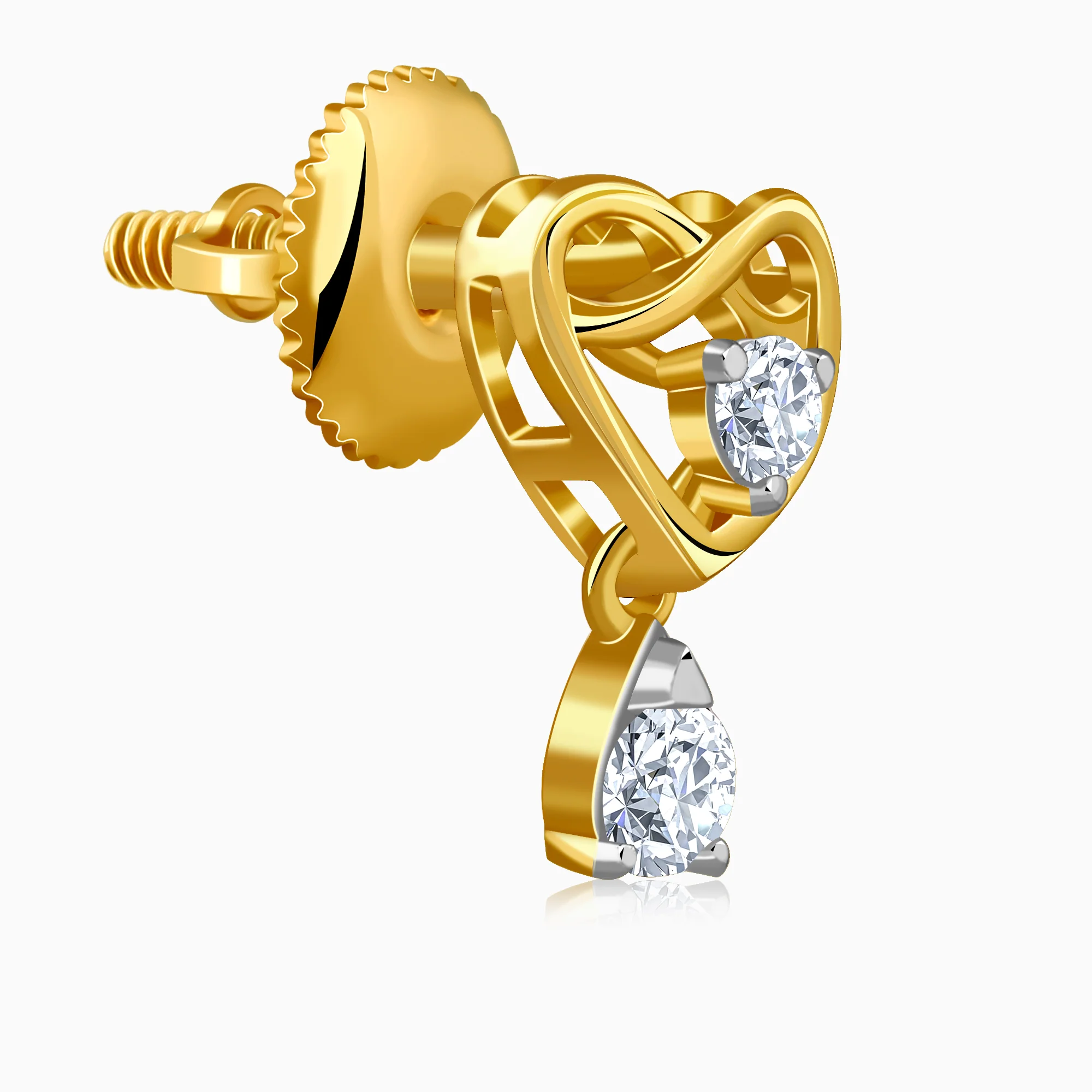 Gold Love Shine Lab Grown Diamond Studs - Image 4