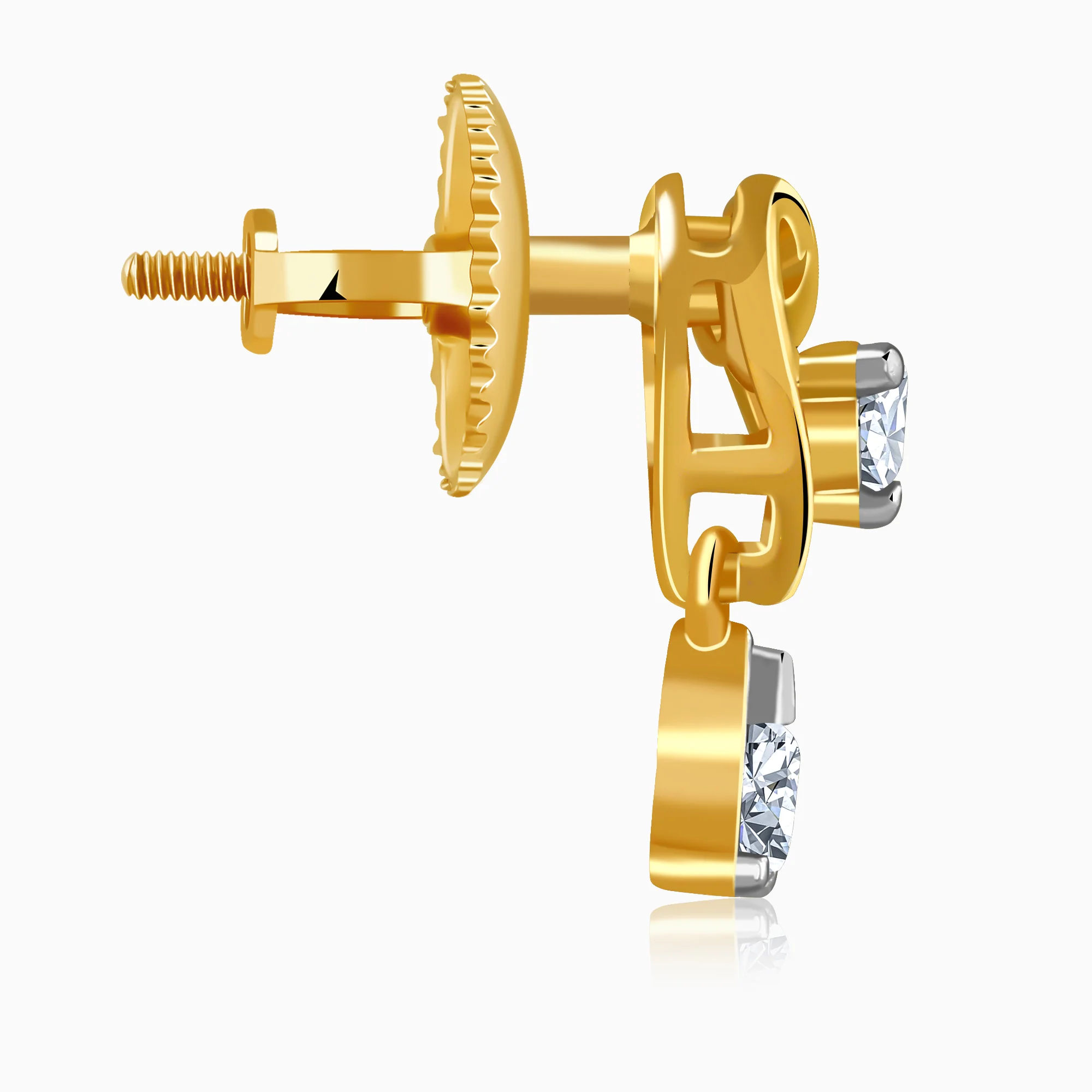 Gold Love Shine Lab Grown Diamond Studs - Image 5