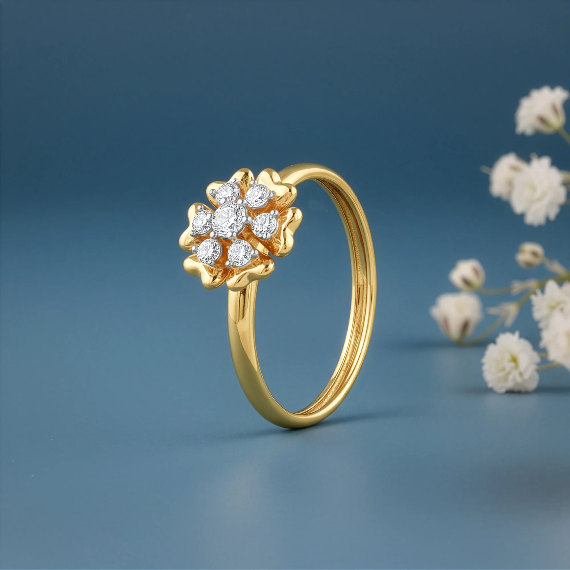Gold Lumière Bloom Lab Grown Diamond Ring - Image 2