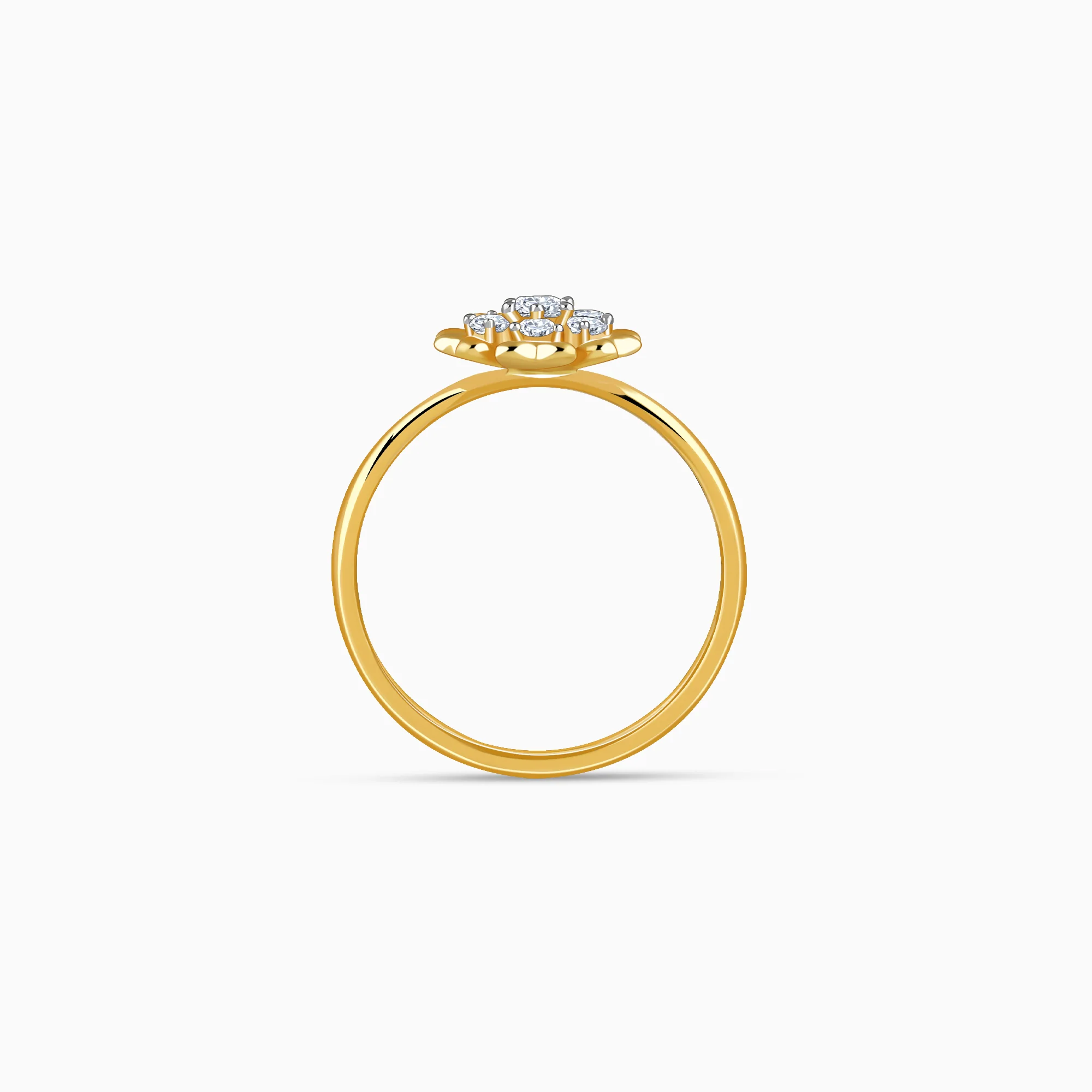 Gold Lumière Bloom Lab Grown Diamond Ring - Image 5