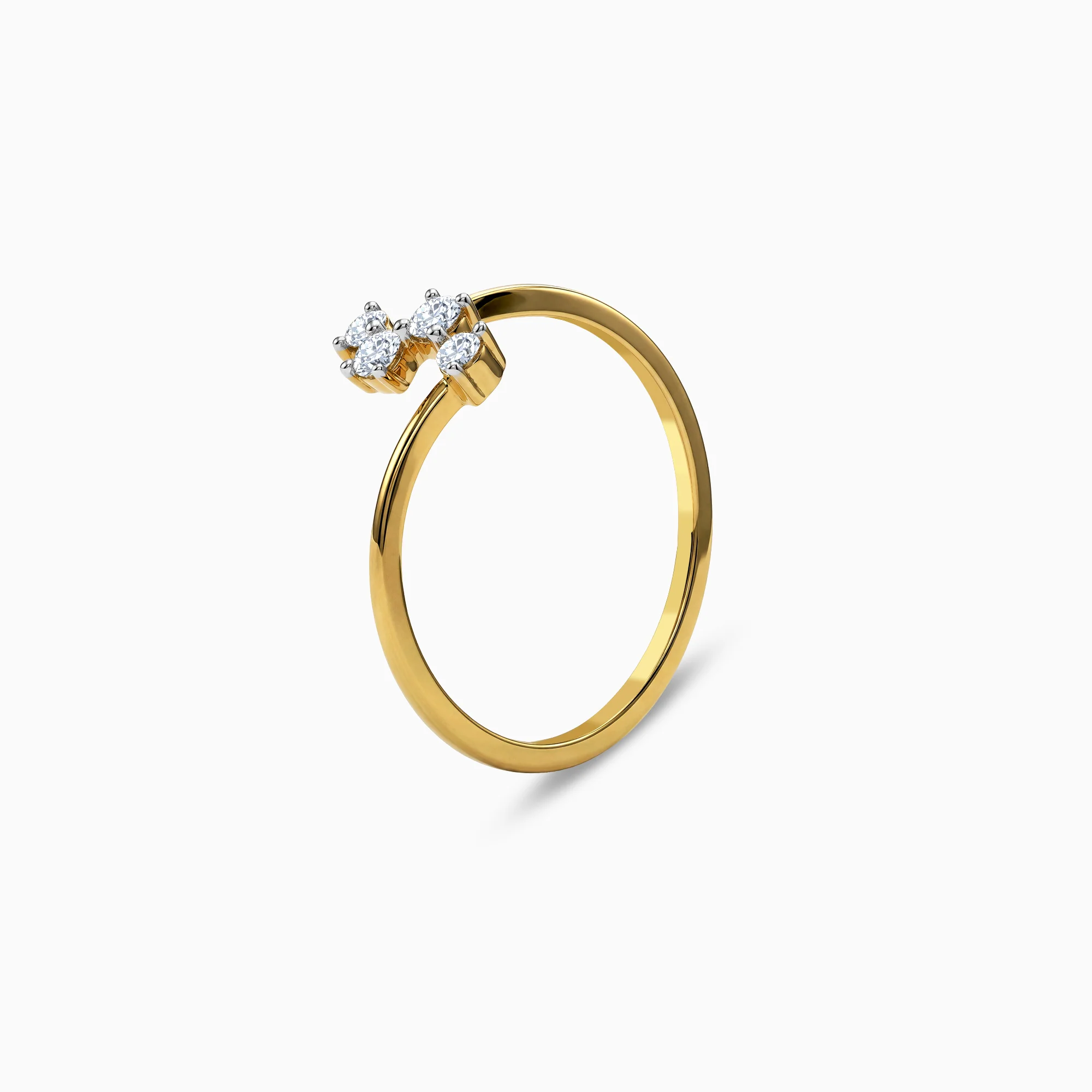 Gold Lustre Cross Lab Grown Diamond Ring (Size 12) - Image 4