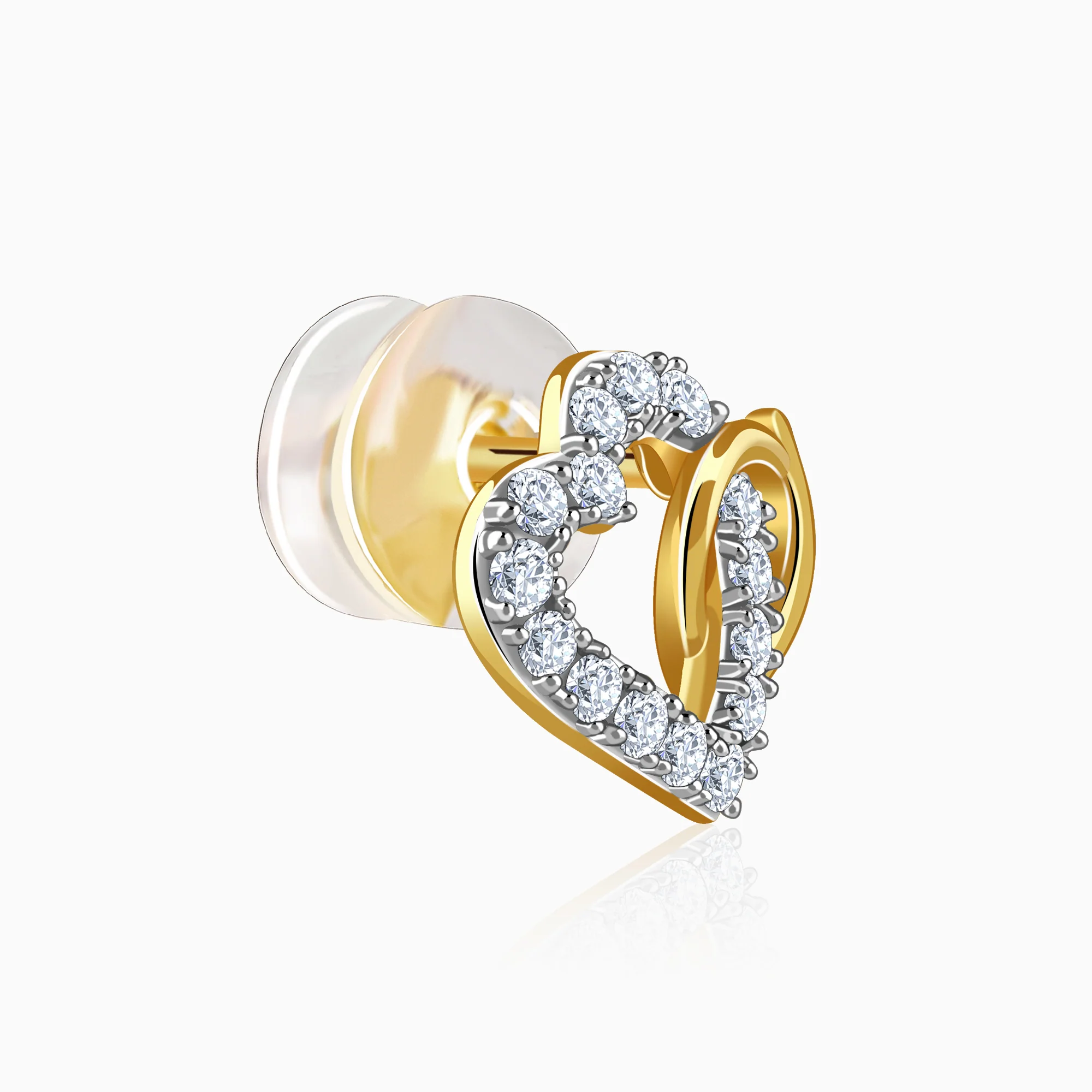 Gold Magical Love Lab Grown Diamond Studs - Image 4