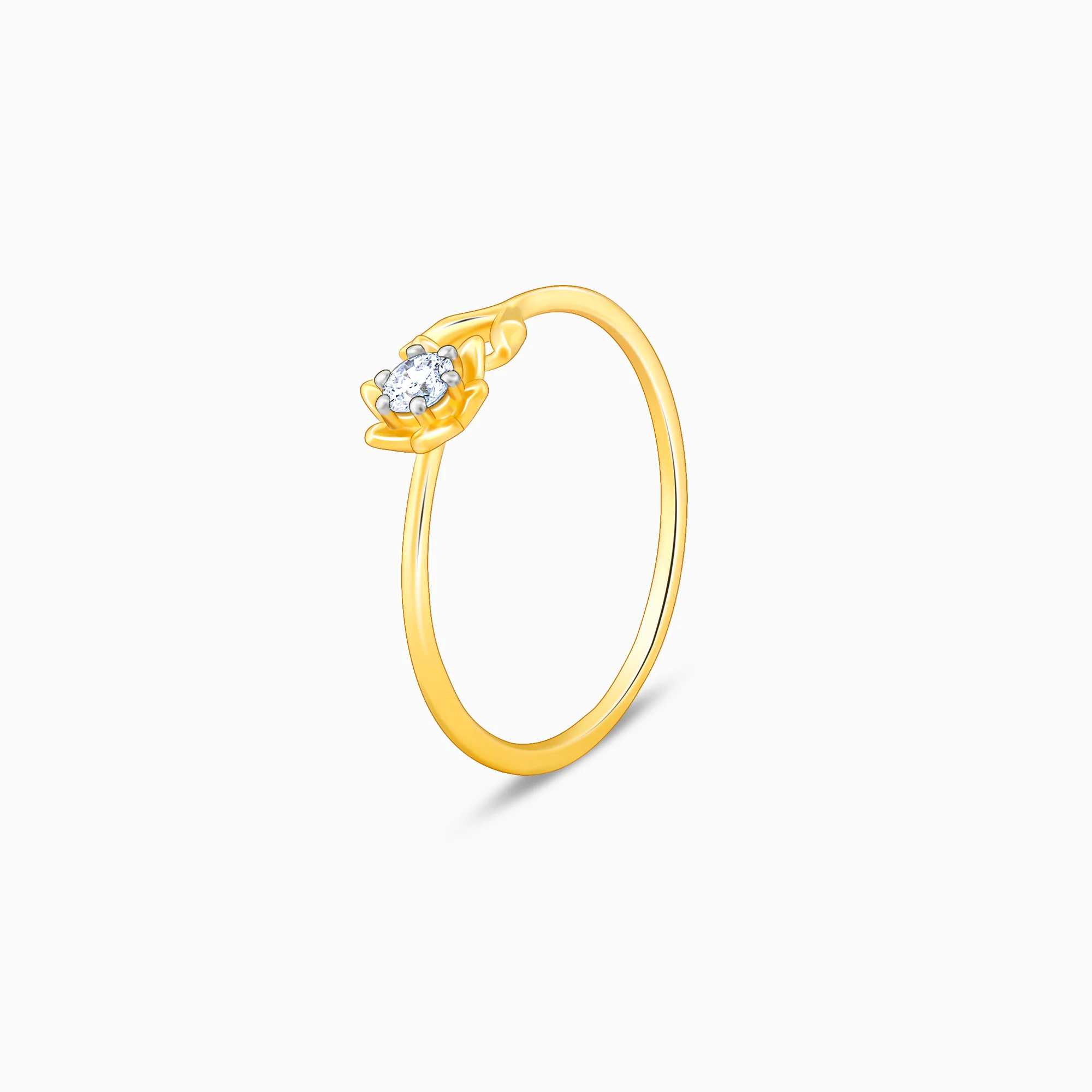 Gold Magnolia Diamond Ring - Image 4
