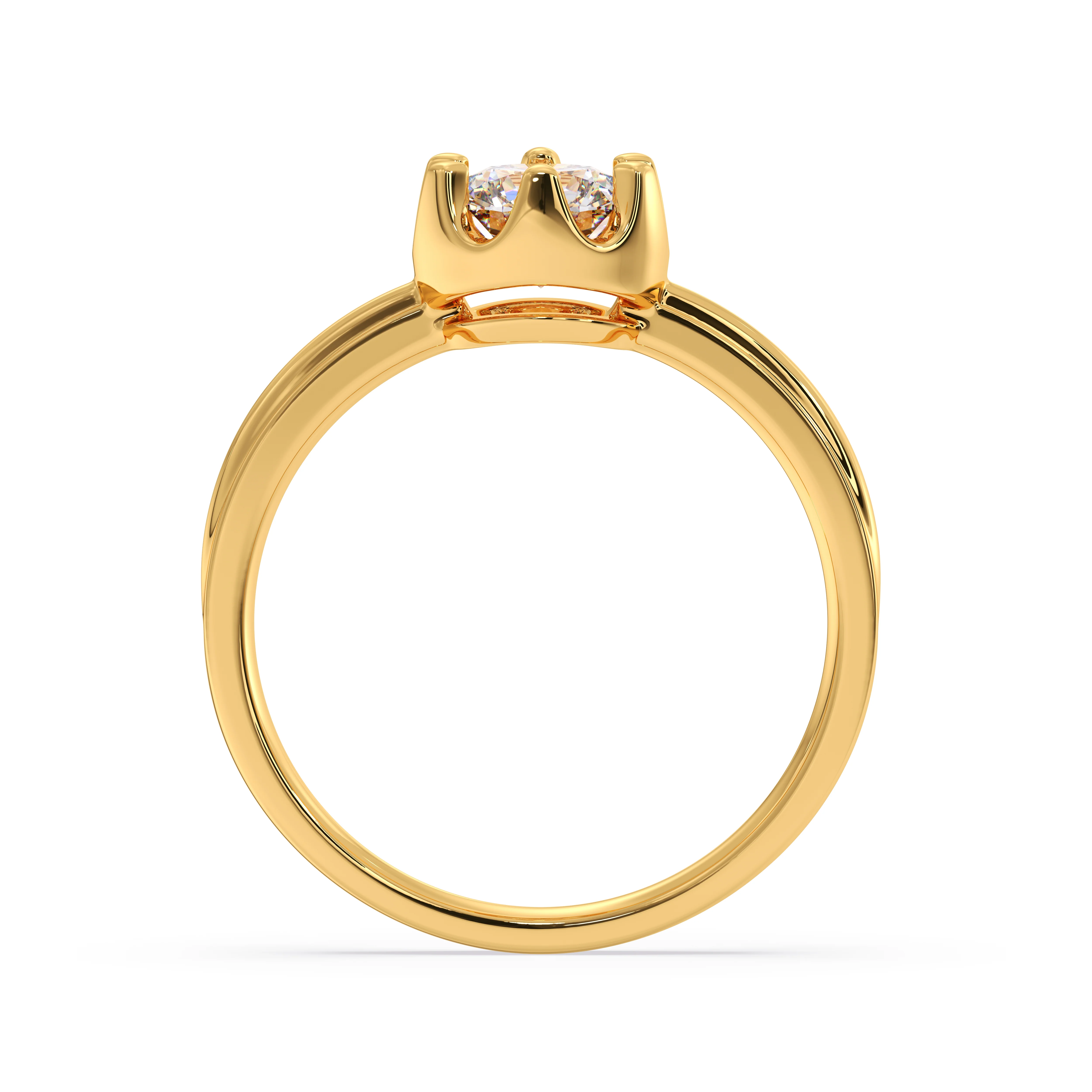 Gold Majestic Promise Solitaire Diamond Ring - Image 3