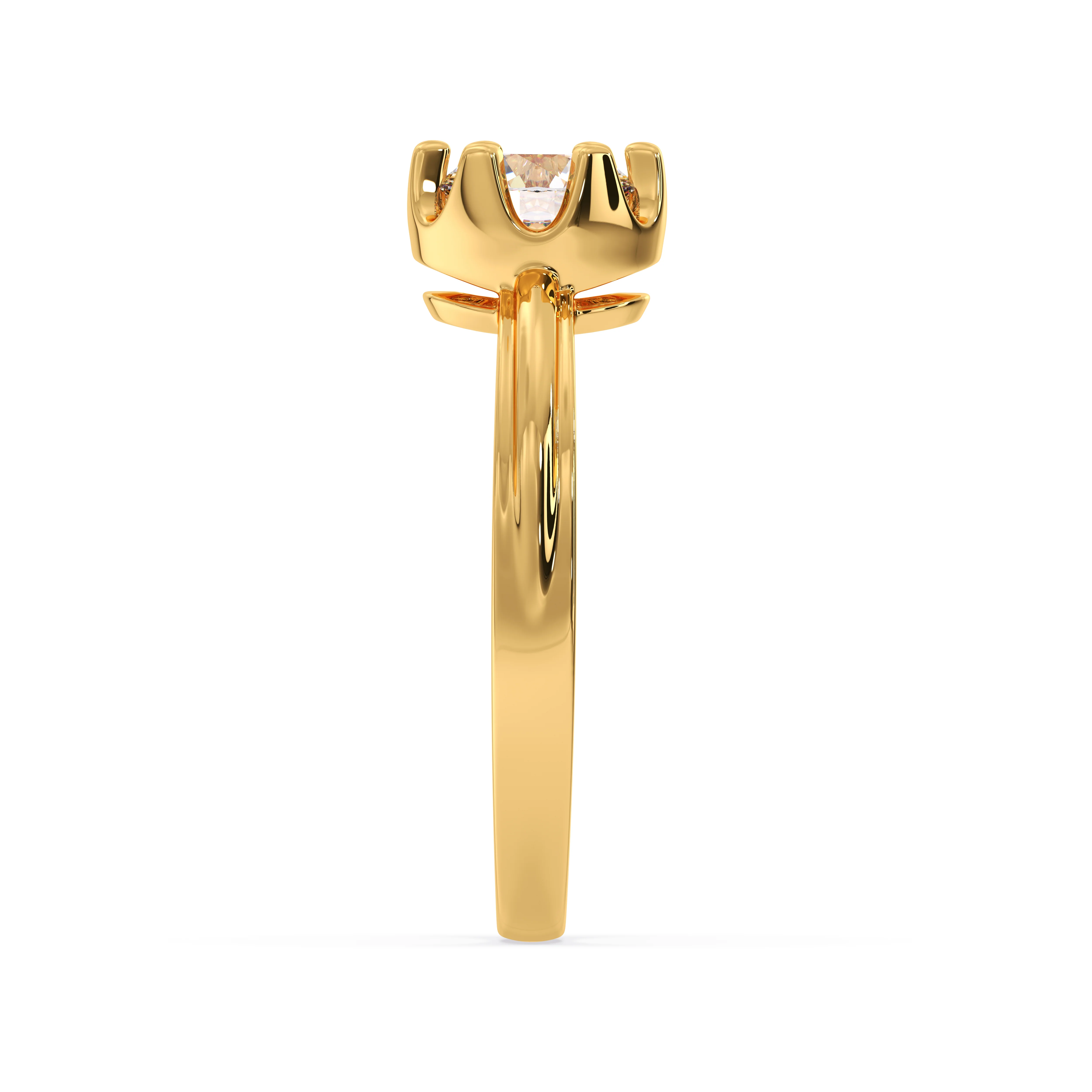Gold Majestic Promise Solitaire Diamond Ring - Image 4