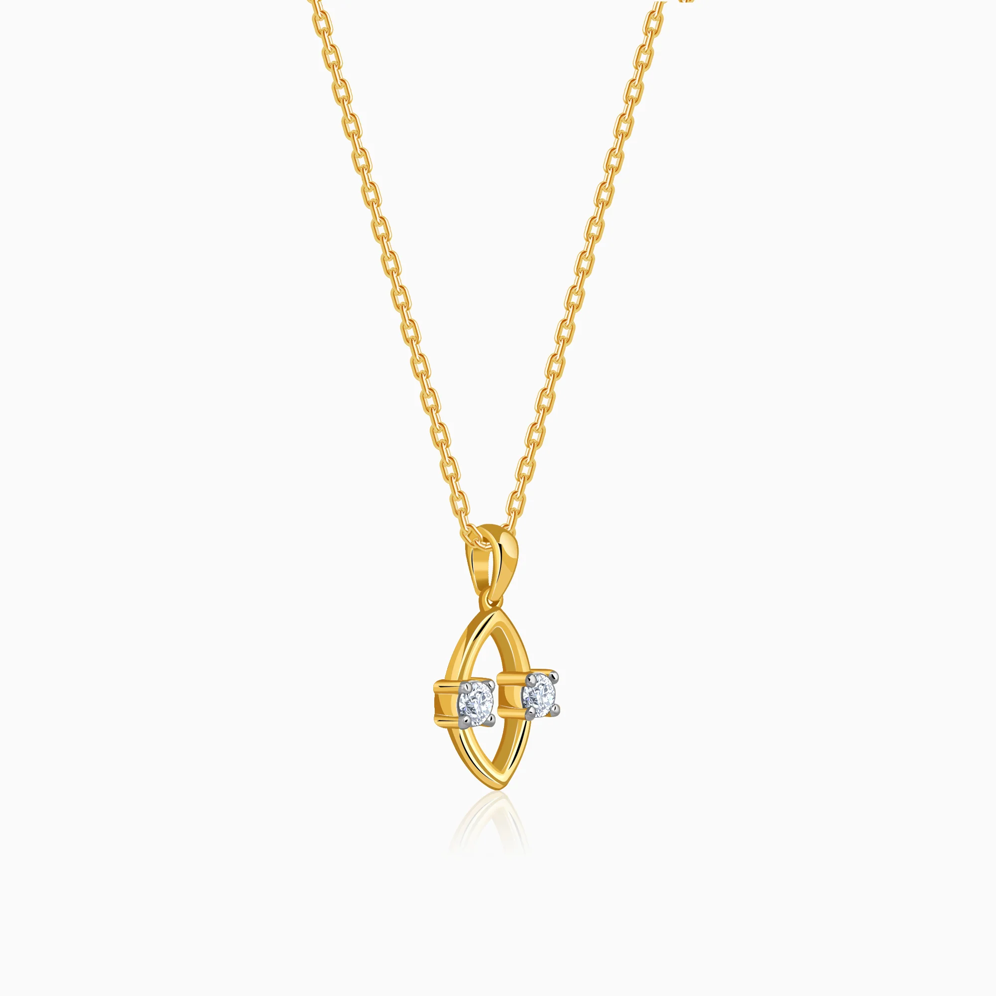 Gold Marquise Gleam Lab Grown Diamond Pendant - Image 4