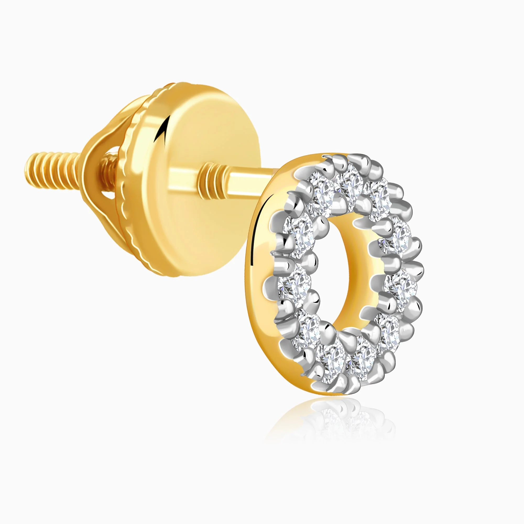 Gold Mini Orbit Lab Grown Diamond Studs - Image 4