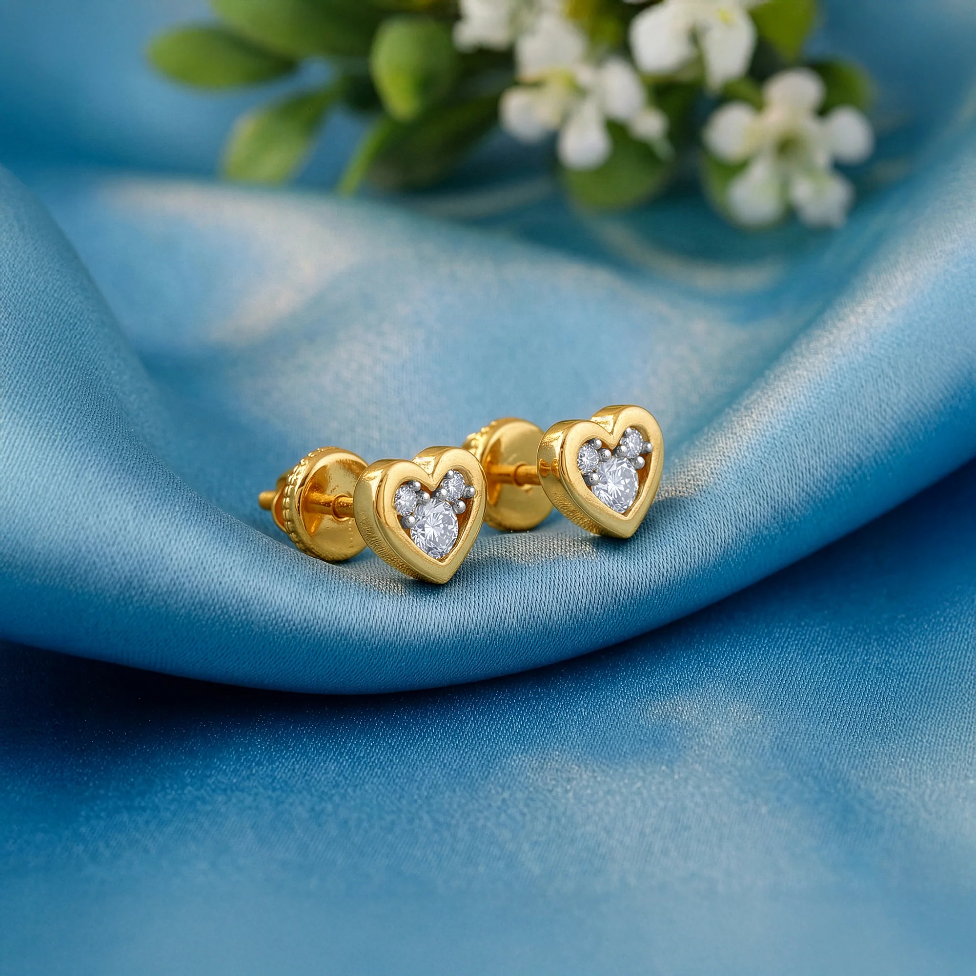 Gold My Heartbeat Lab Grown Diamond Studs - Image 2