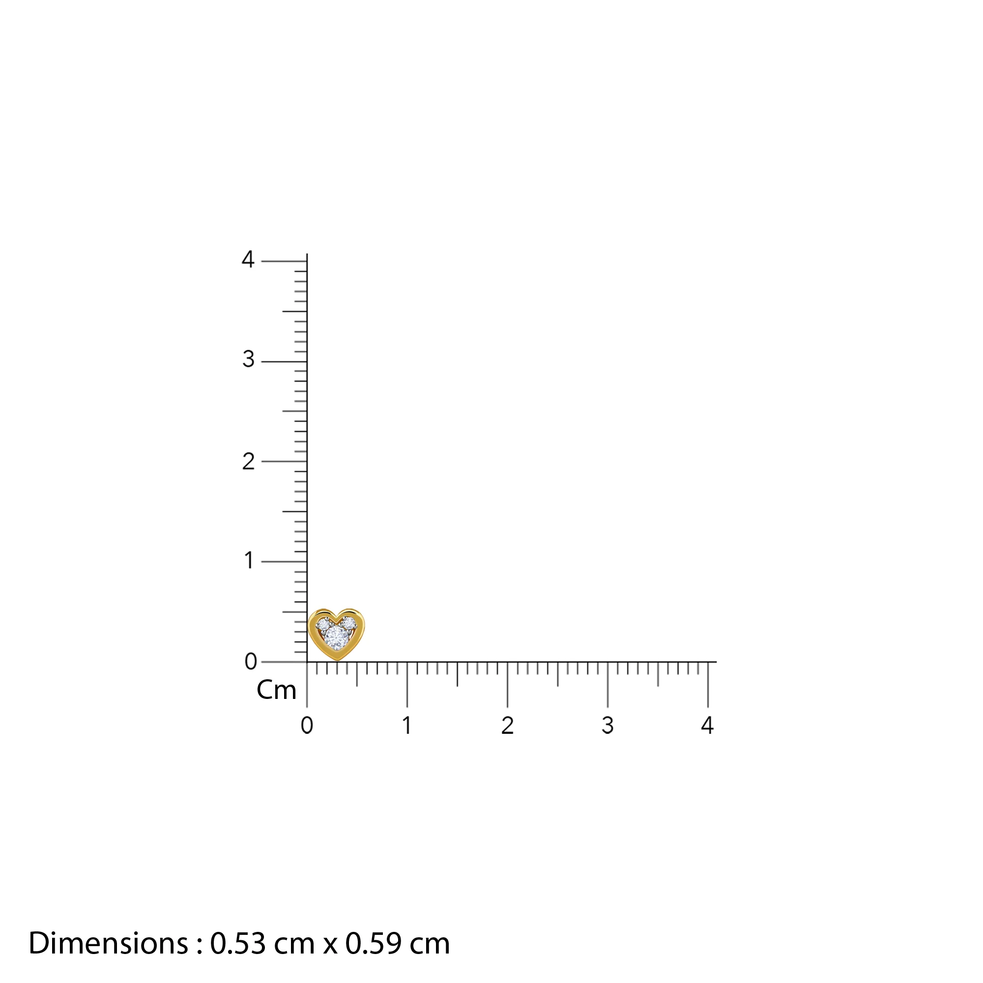 Gold My Heartbeat Lab Grown Diamond Studs - Image 6