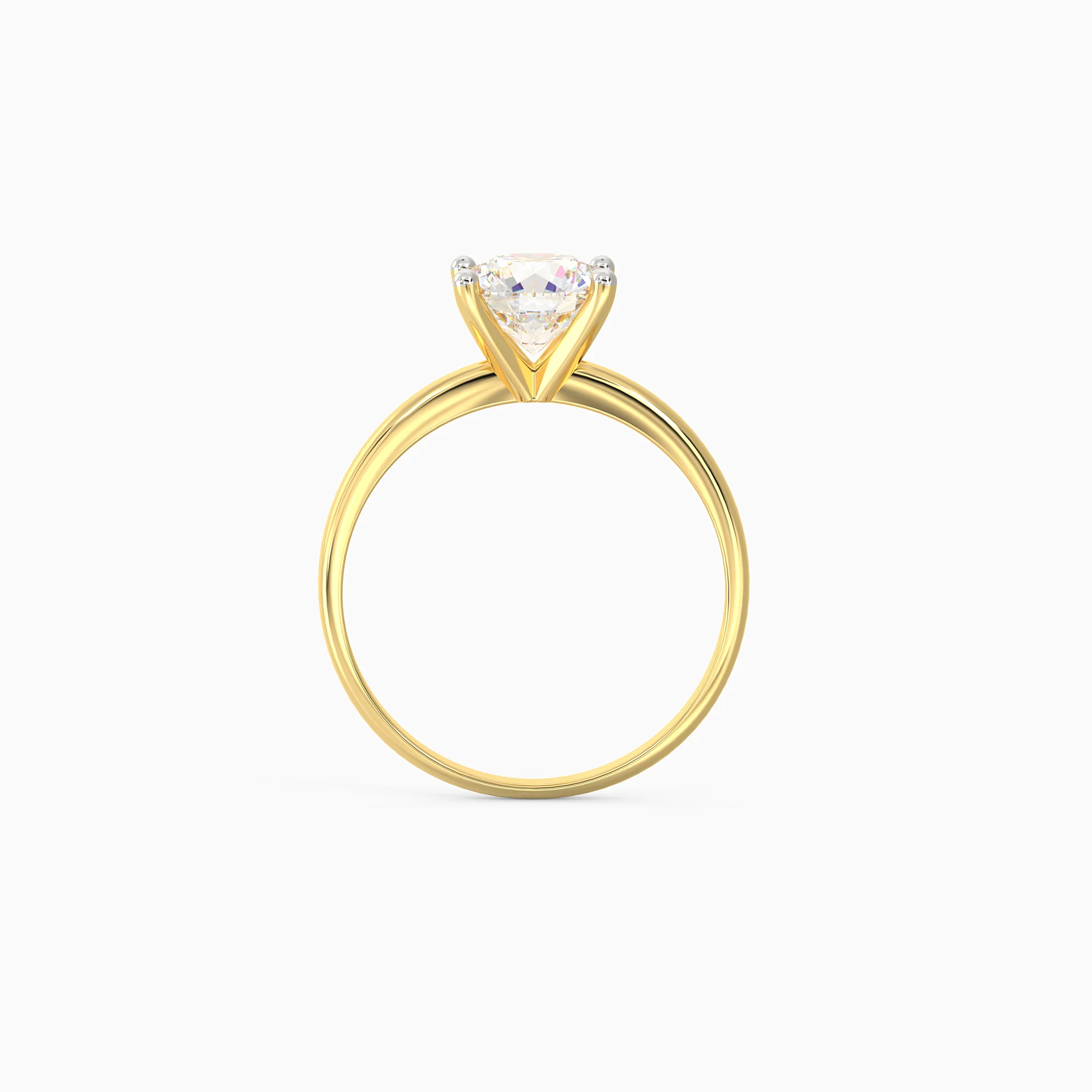 Gold Mystic Aura Solitaire Diamond Ring - Image 6