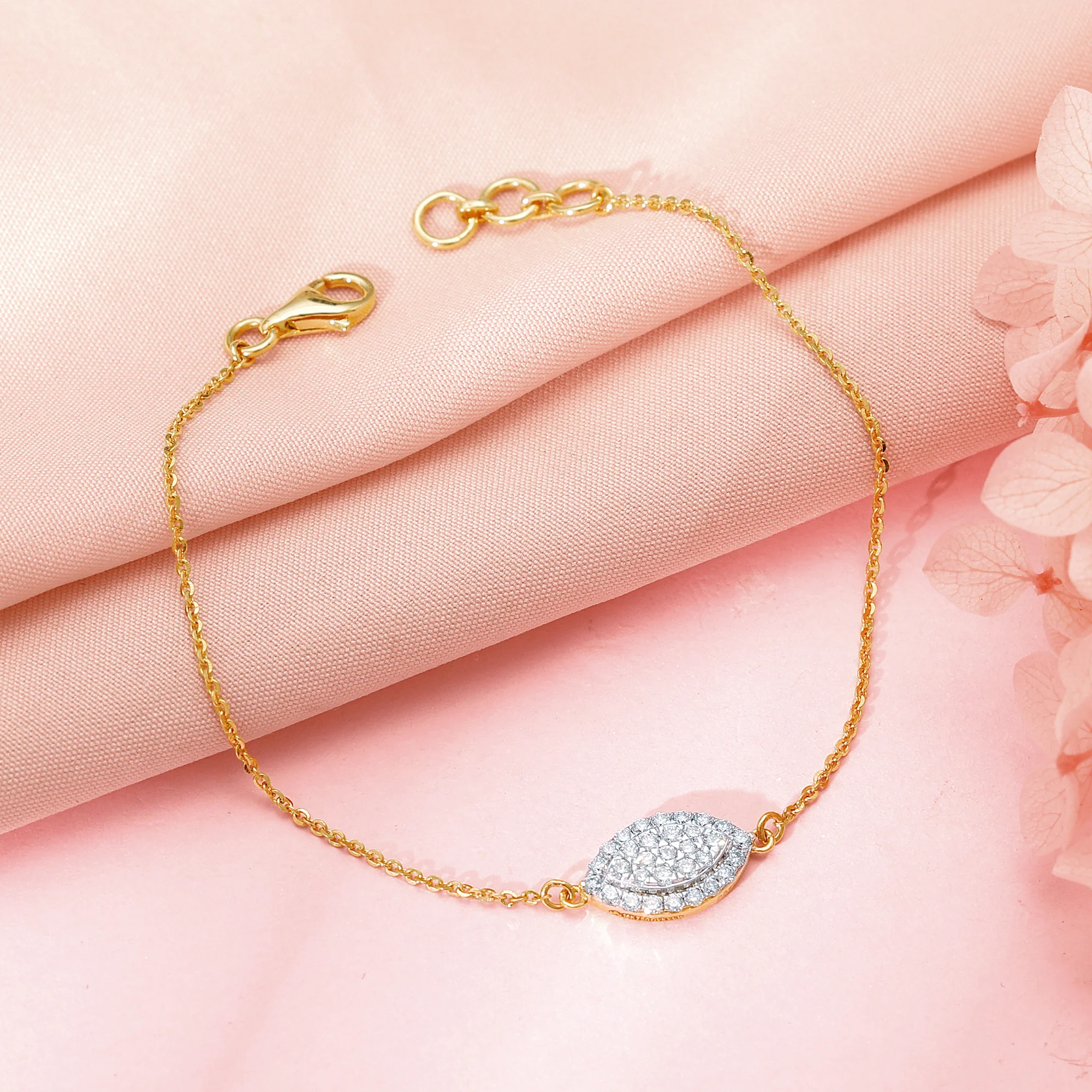 Gold Nazar Diamond Bracelet - Image 2