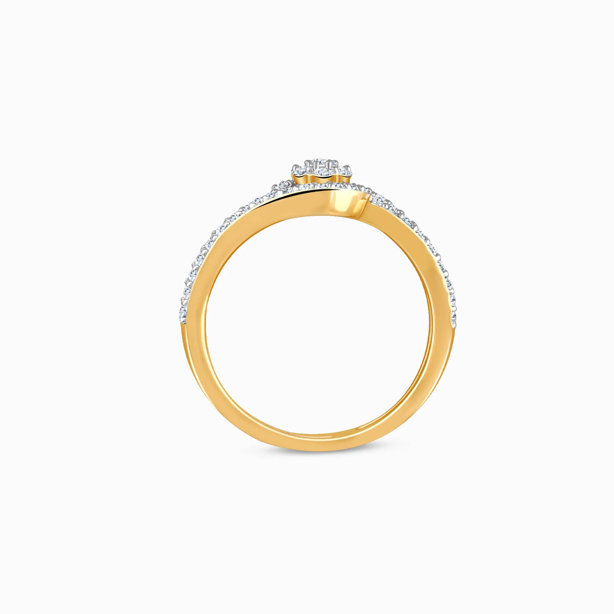 Gold Nigella Cluster Lab Grown Diamond Ring - Image 5