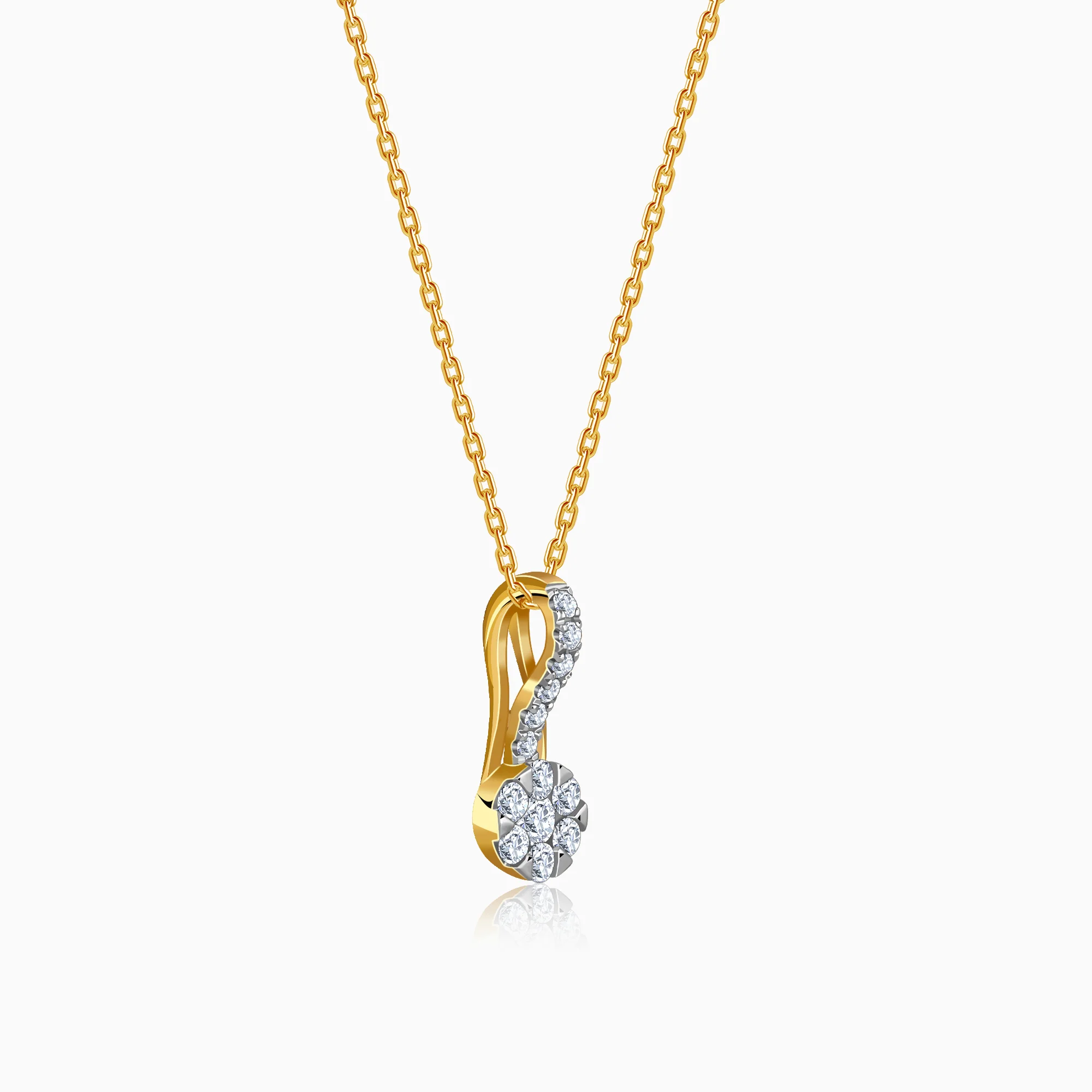 Gold Novara Lab Grown Diamond Pendant - Image 4