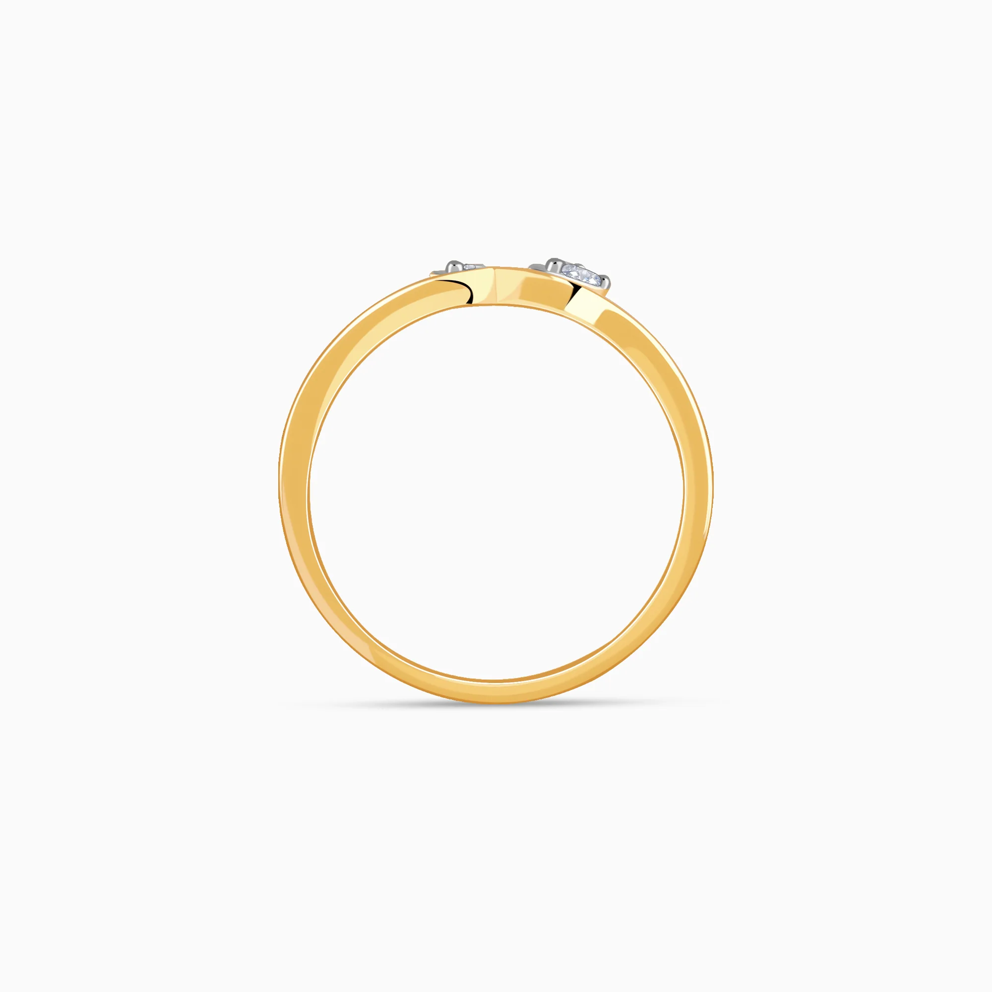 Gold Opal Waves Lab Grown Diamond Ring - Image 5