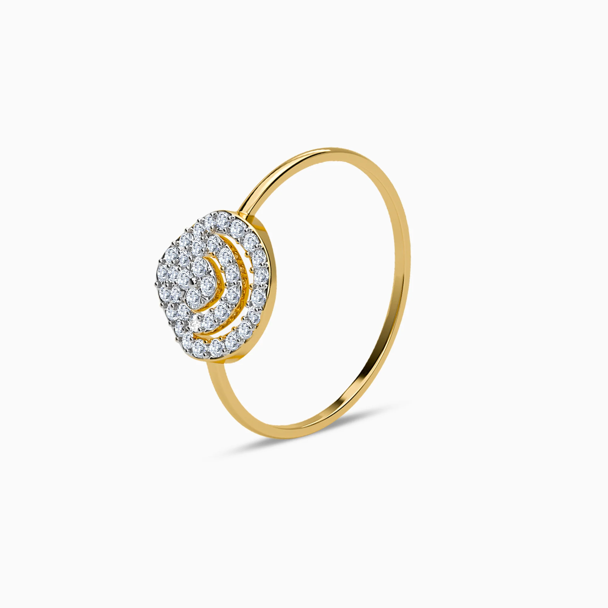 Gold Orb of Light Lab Grown Diamond Ring (Size 12) - Image 4