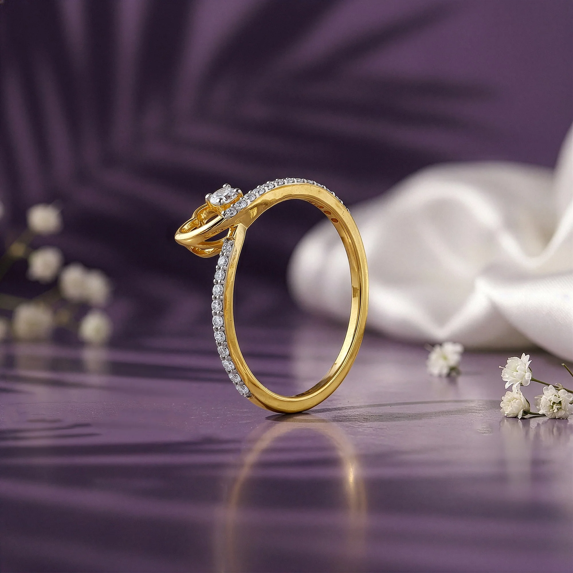Gold Passionate Love Lab Grown Diamond Ring (Size 12) - Image 2