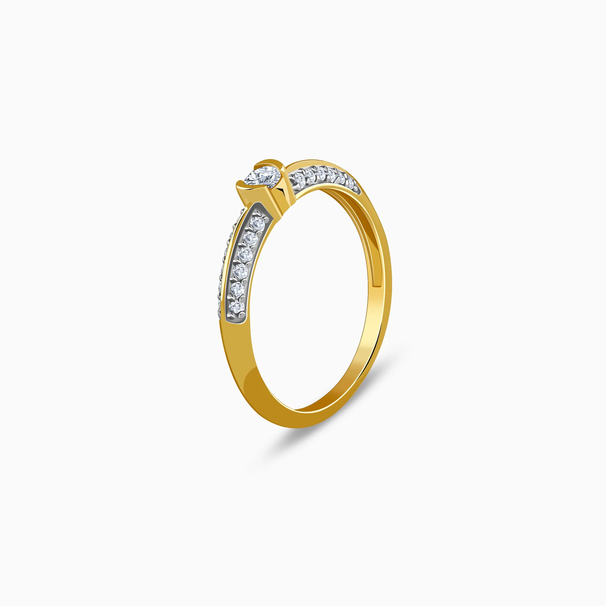 Gold Pave Lab Grown Diamond Ring - Image 4