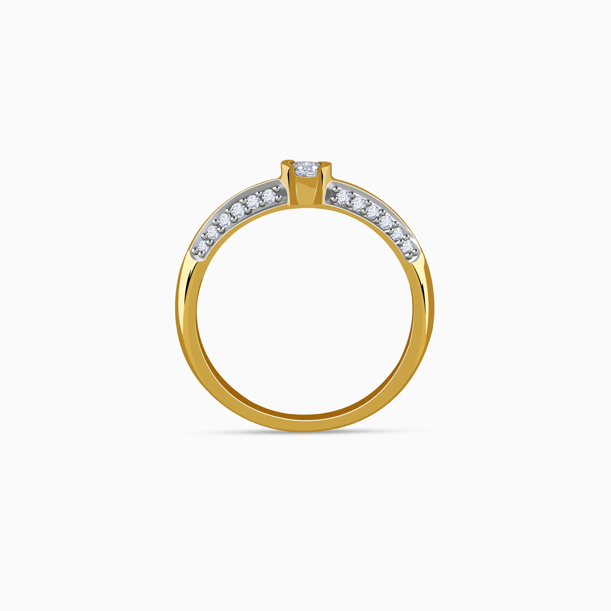 Gold Pave Lab Grown Diamond Ring - Image 5
